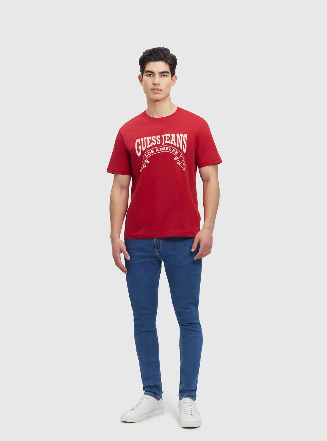 Guess Jeans Red Banner T-Shirt