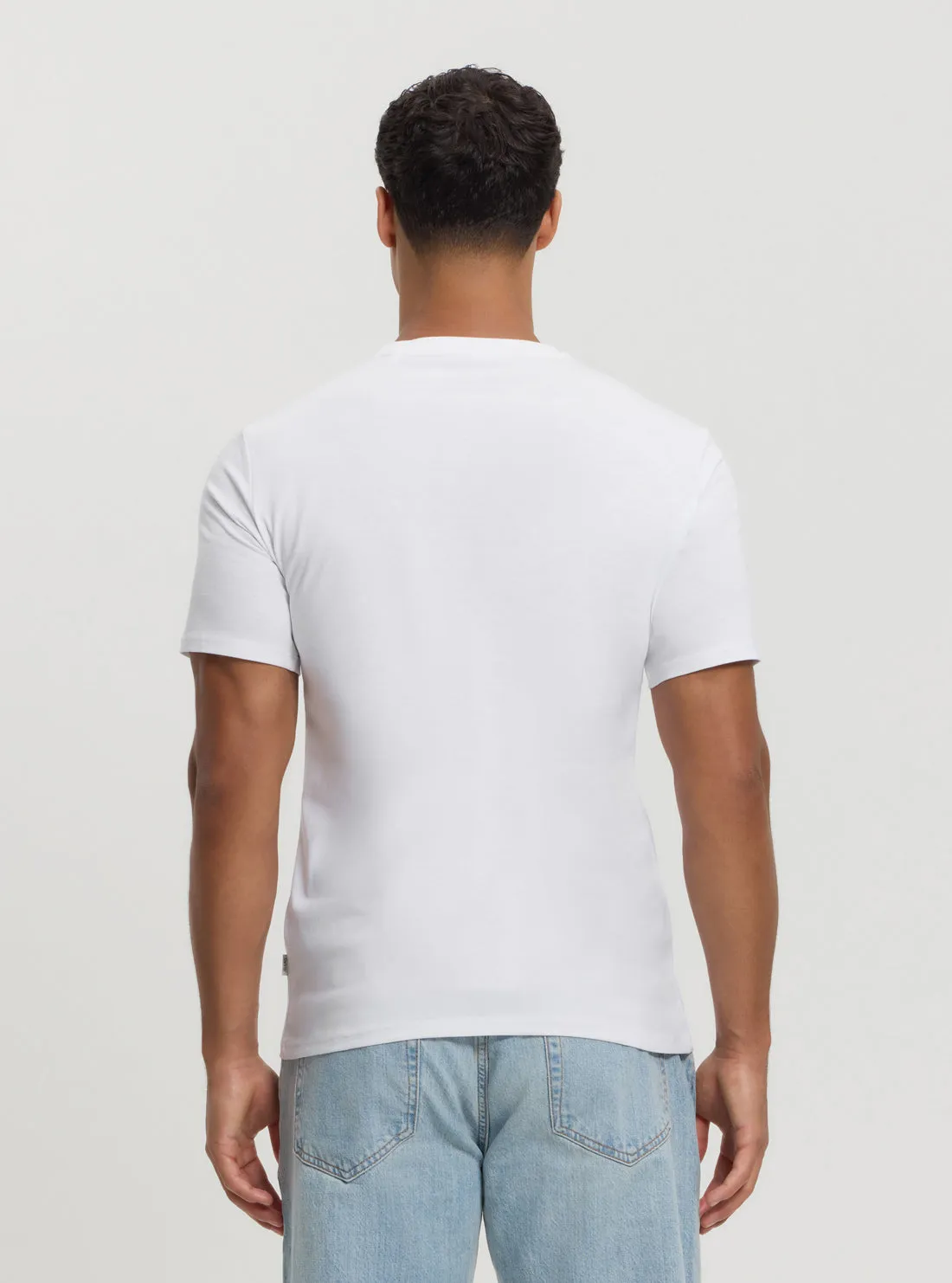 Guess Jeans White Slim Printed Tee