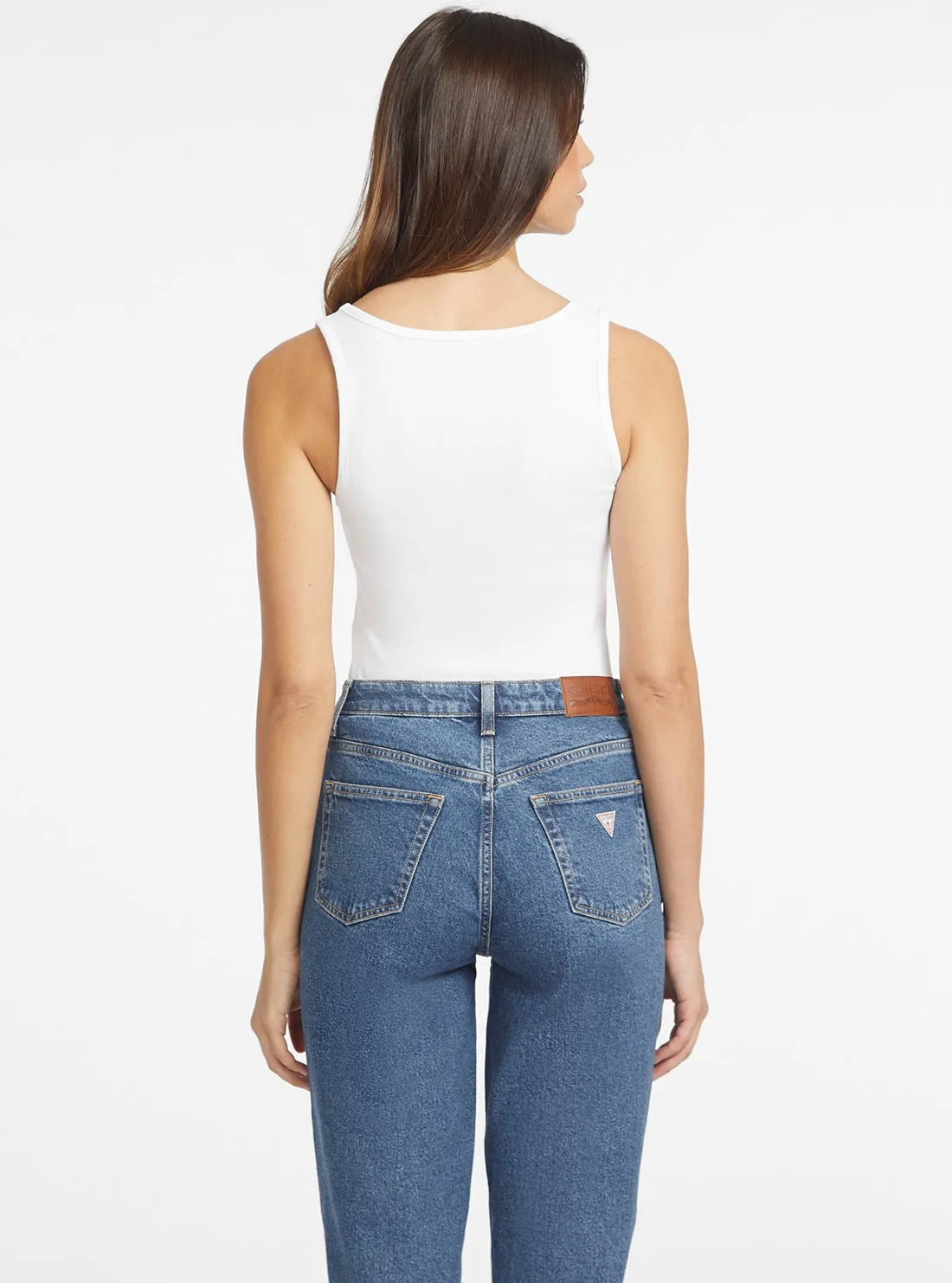 Guess Jeans White Slim Tank Top