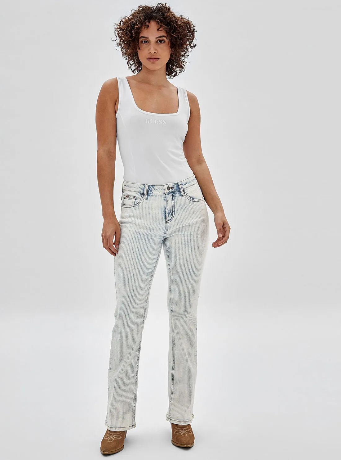 Guess Originals White Harper Bodysuit Top