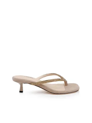 Hortense Crystal-Strap Kitten Heel