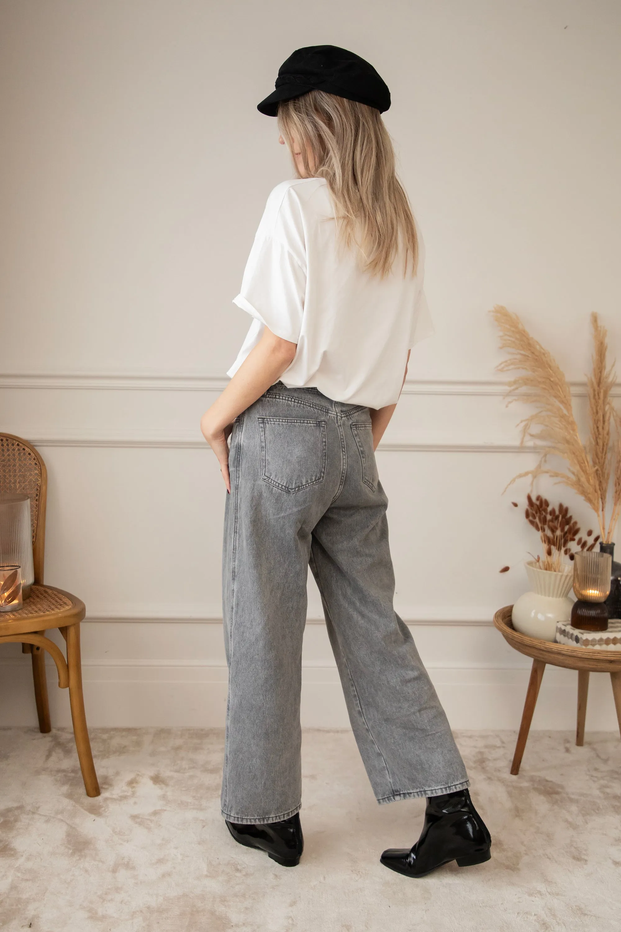 Love Wide Open Dark Grey - Jeans