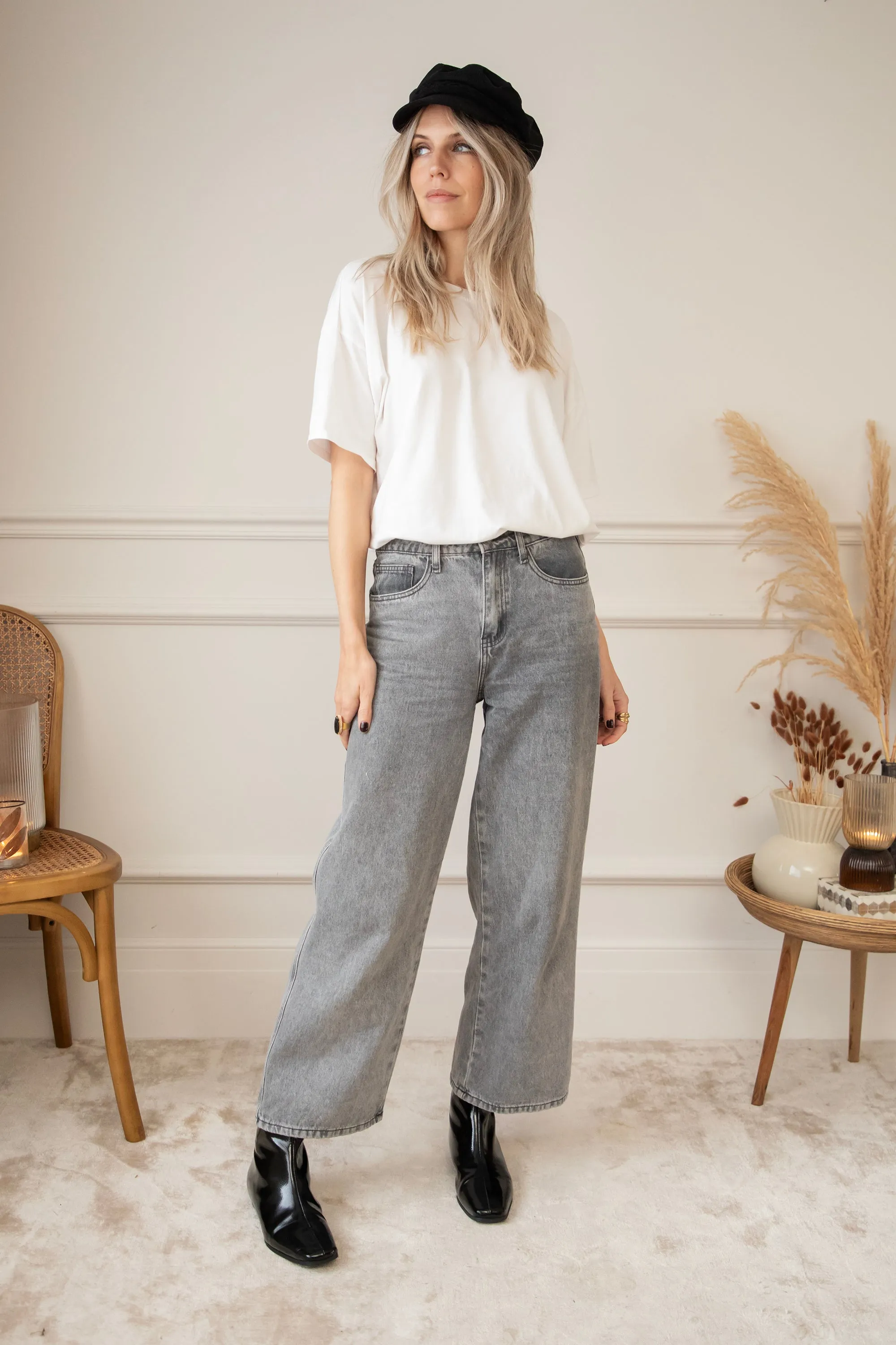Love Wide Open Dark Grey - Jeans