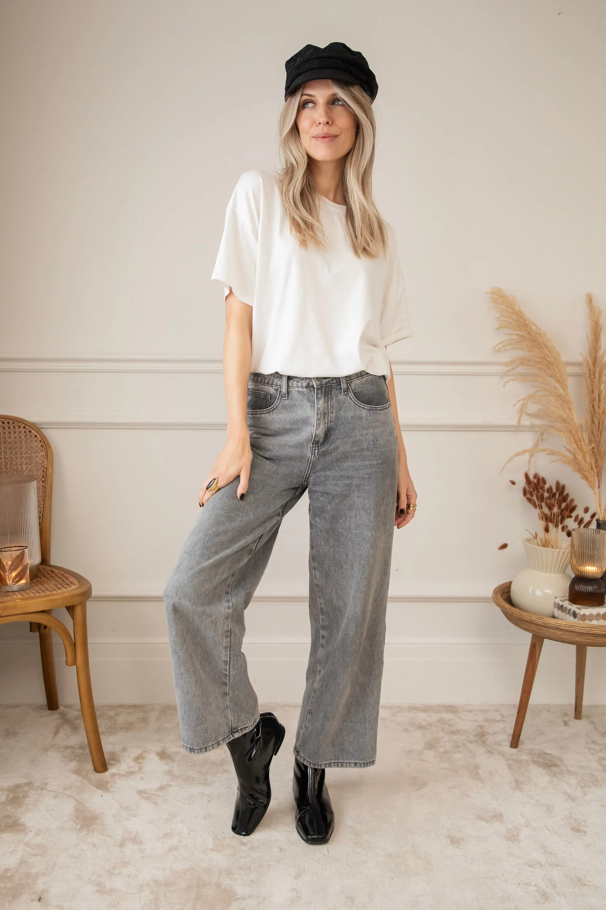Love Wide Open Dark Grey - Jeans