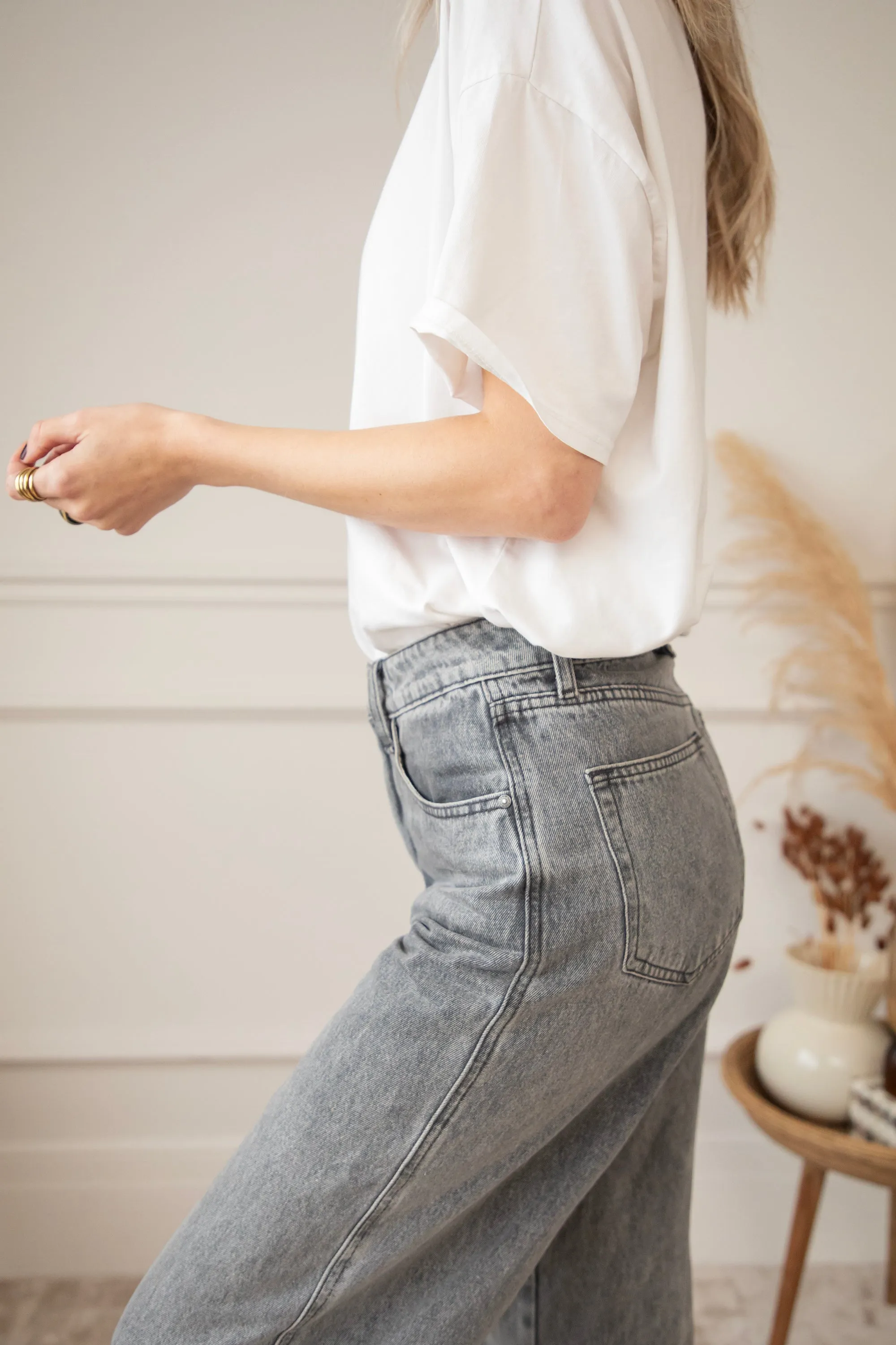 Love Wide Open Dark Grey - Jeans