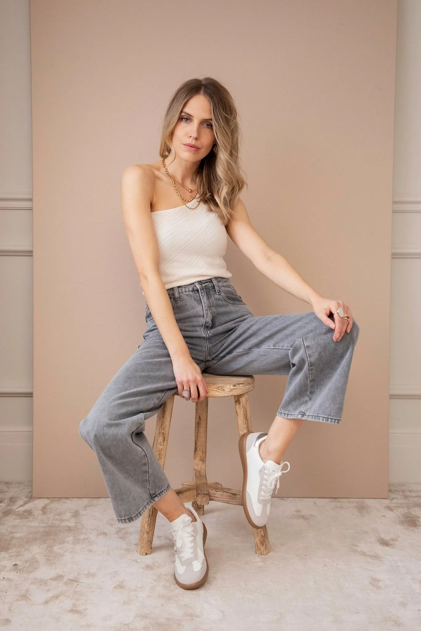 Love Wide Open Dark Grey - Jeans