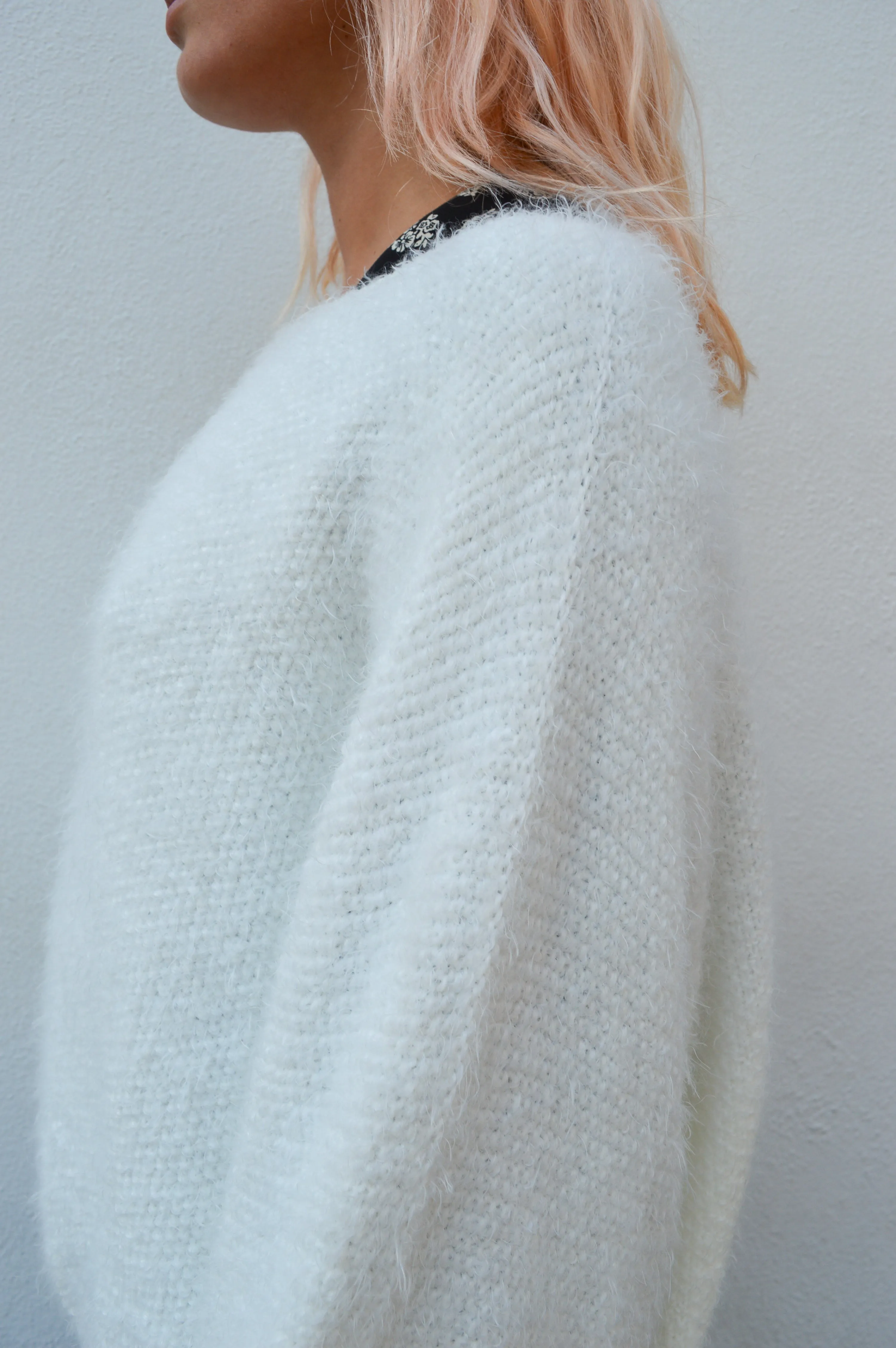 Marta White Knit Jumper