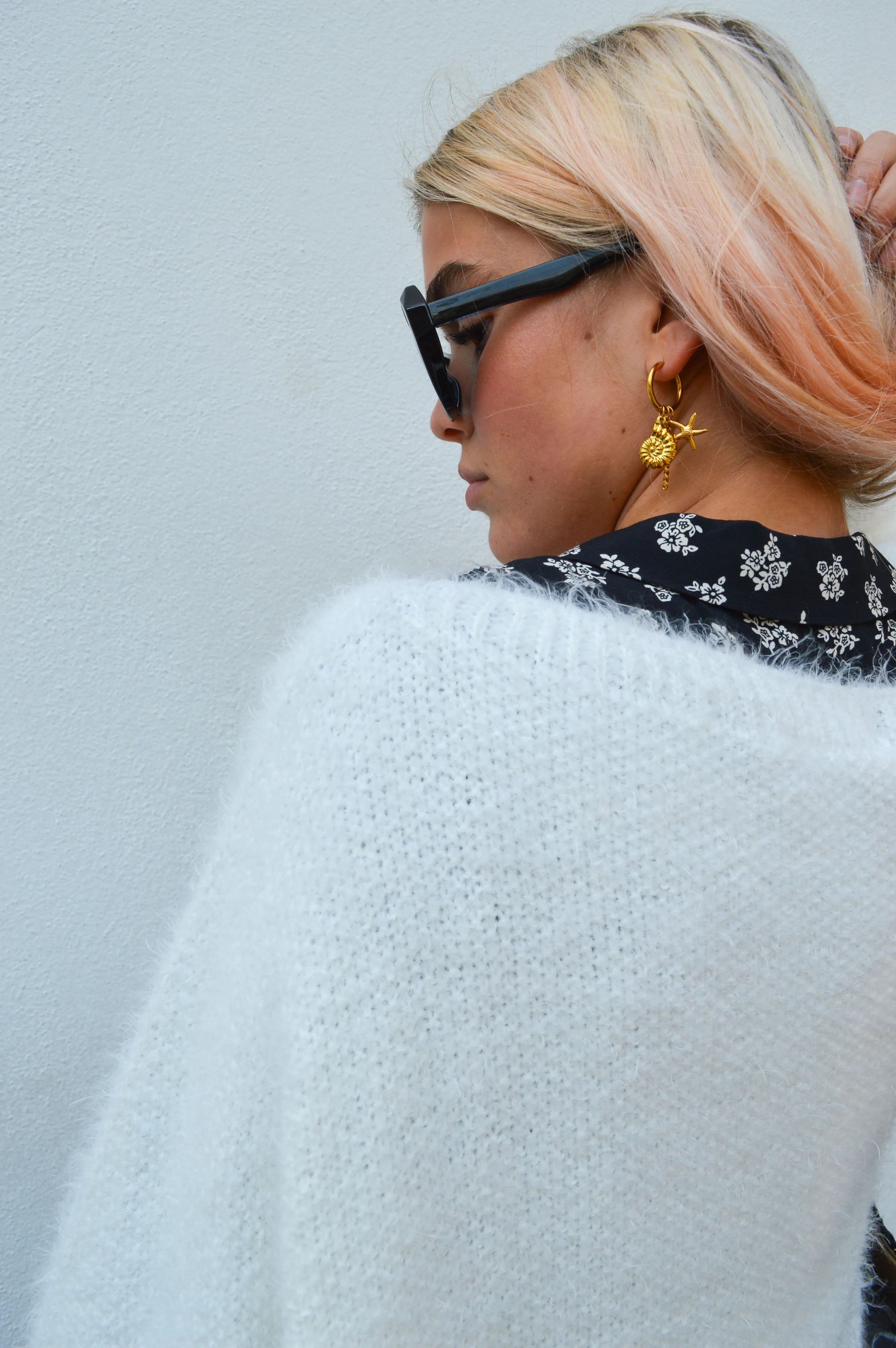 Marta White Knit Jumper