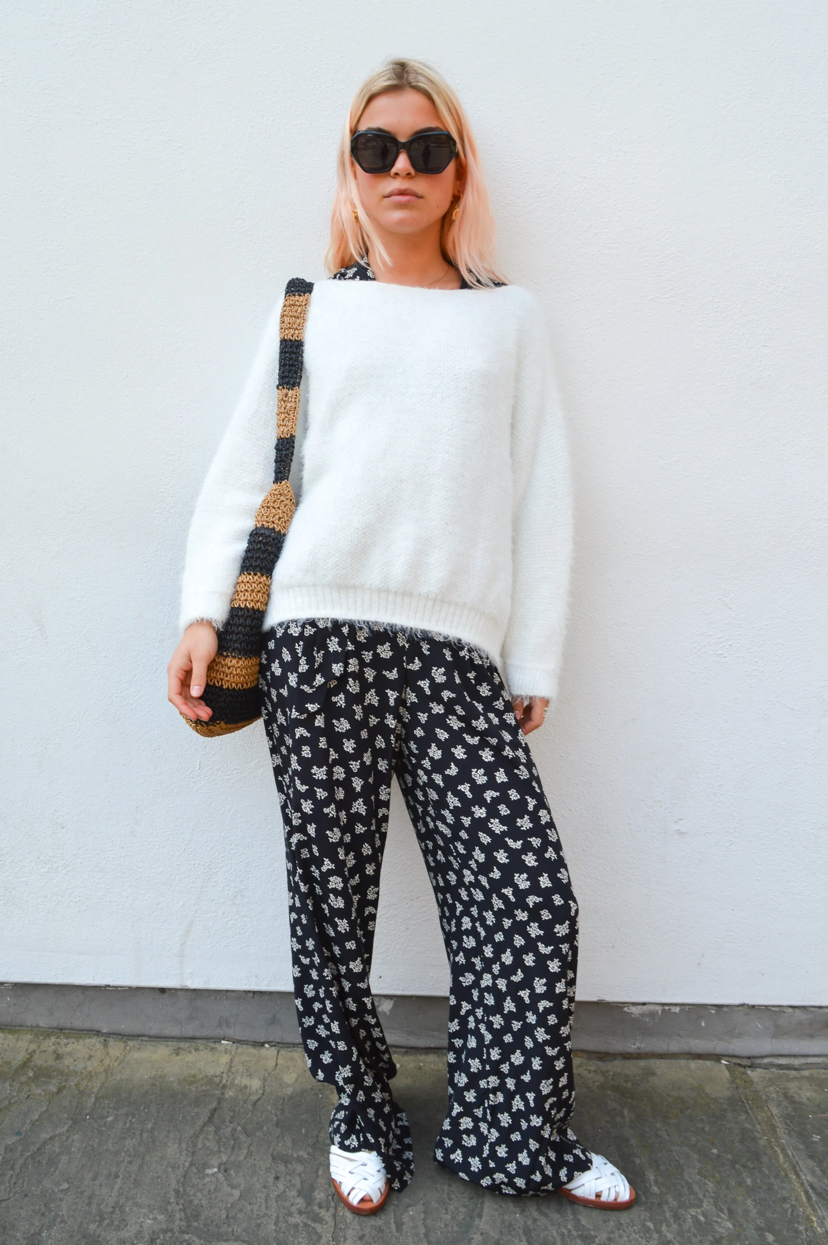 Marta White Knit Jumper