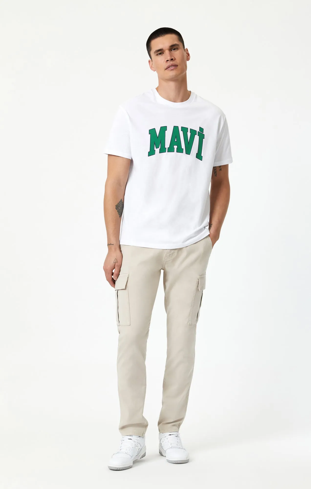 MAVI LOGO T-SHIRT IN WHITE