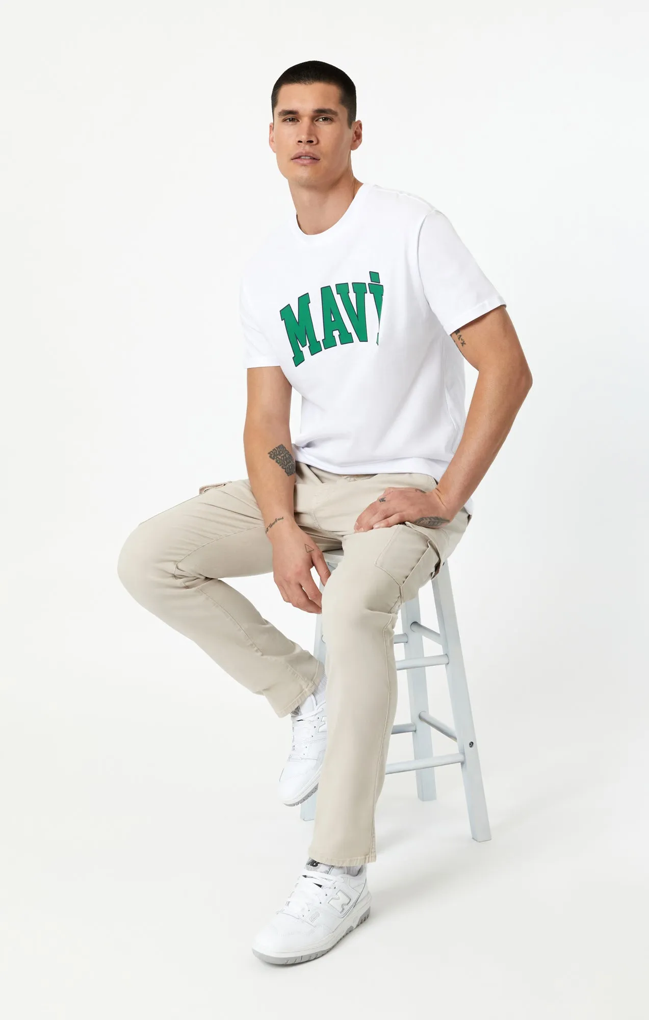 MAVI LOGO T-SHIRT IN WHITE