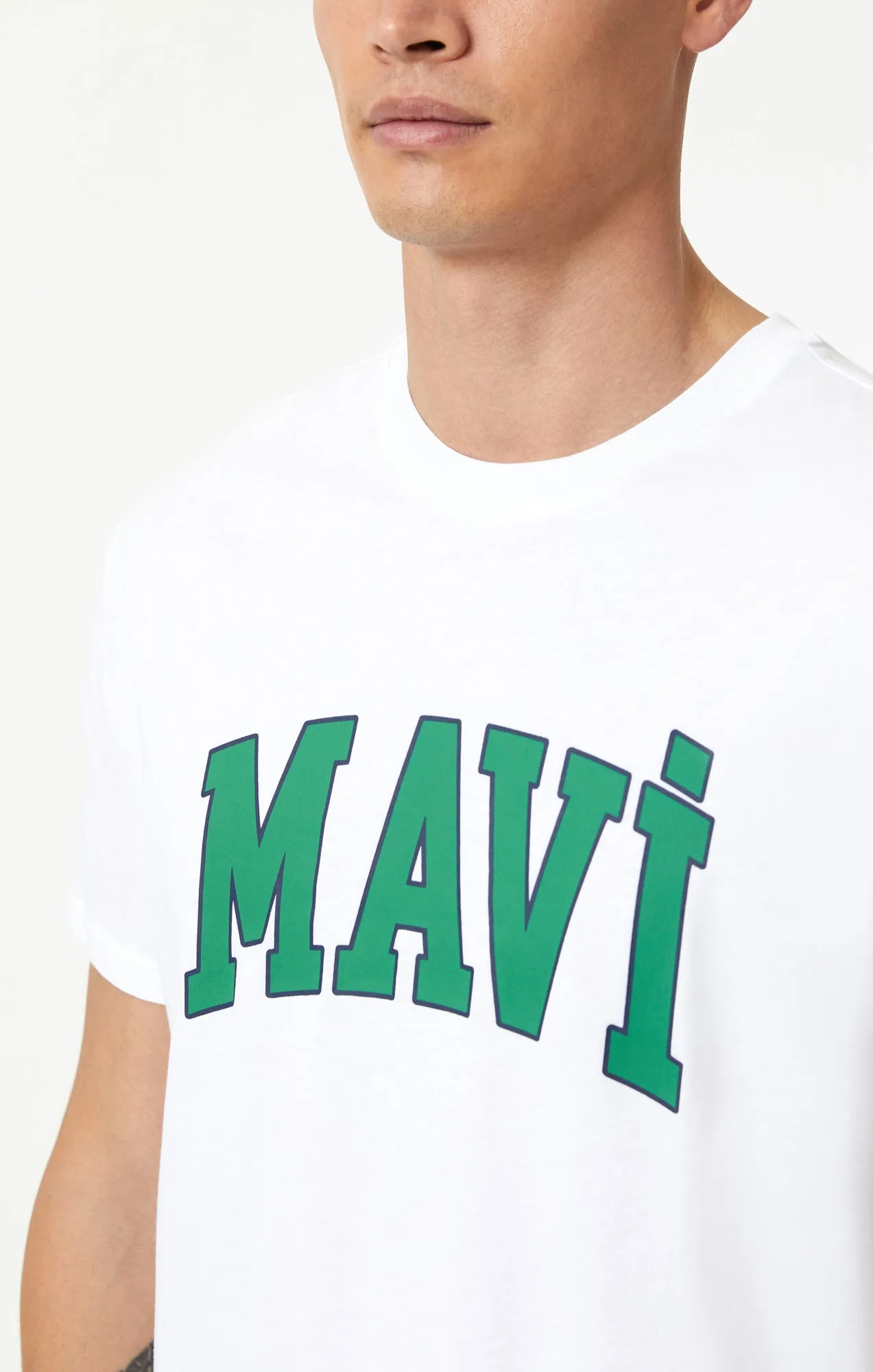 MAVI LOGO T-SHIRT IN WHITE