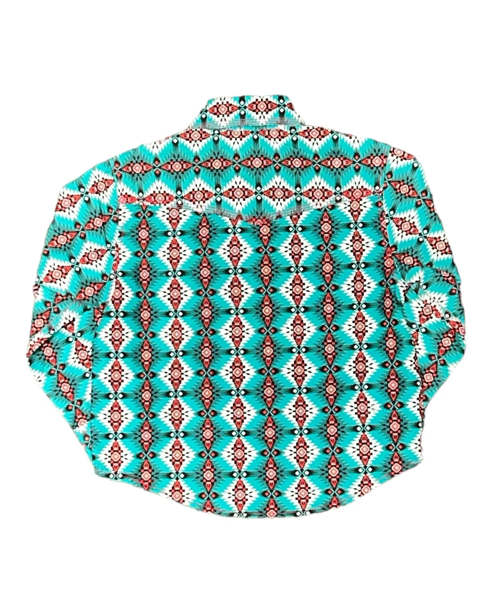 MontanaCo Green Aztec Print Kids Shirt B-1106