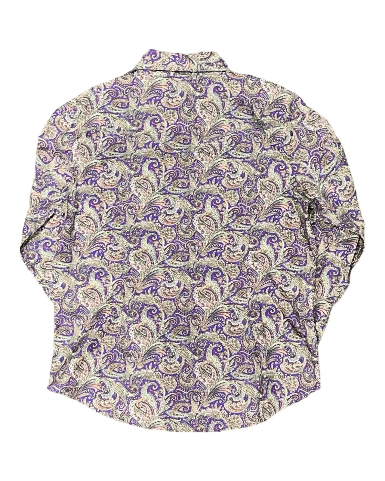 MontanaCo Ladies All Over Traditional Paisley Pattern Western Blouse L-1110