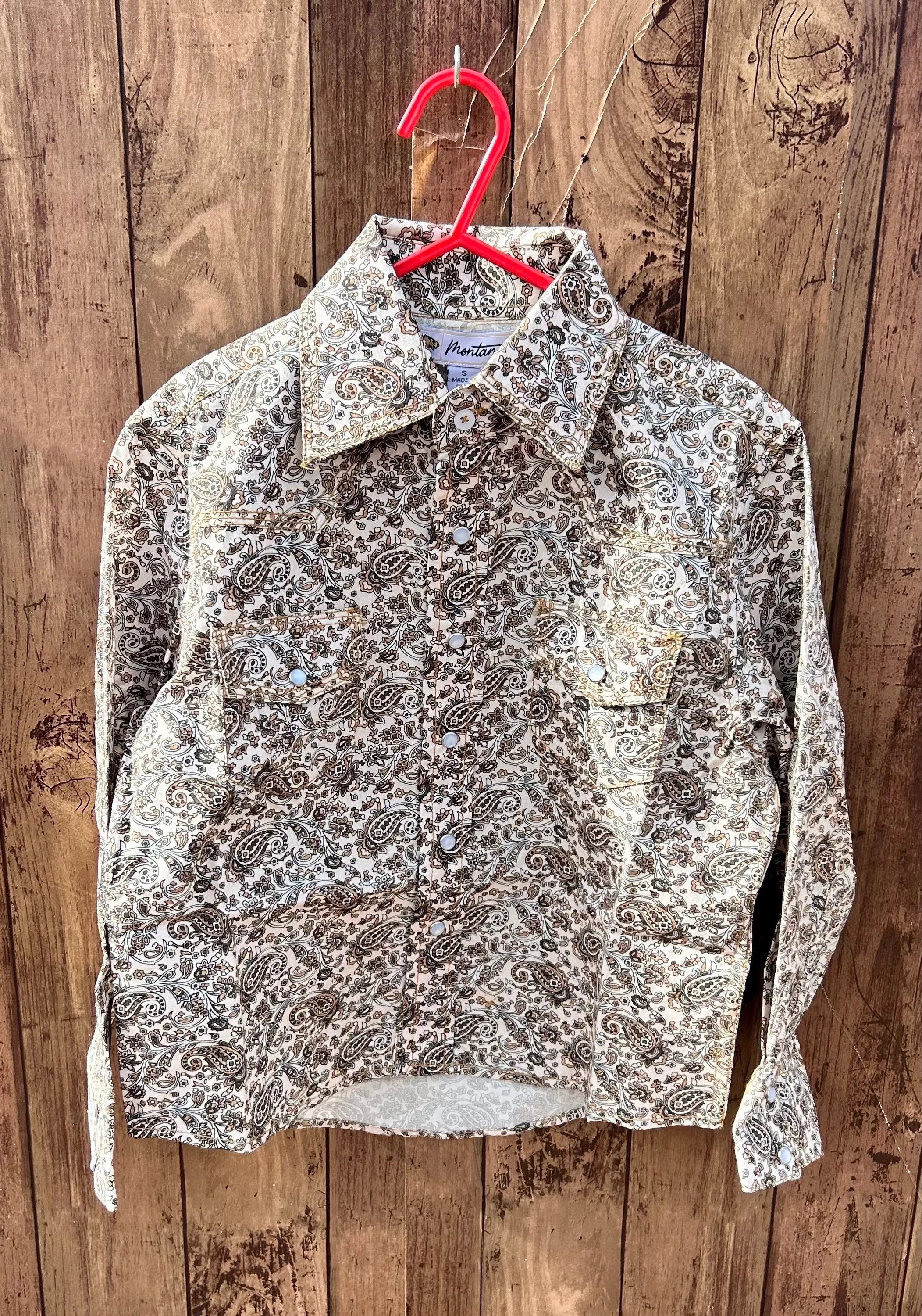 MontanaCo Traditional Paisley Print Kids Shirt B-1106