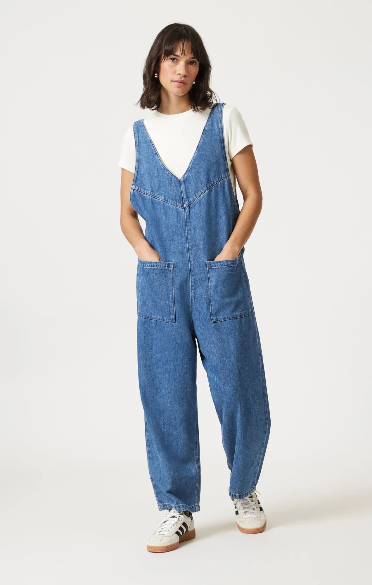 MYRA ROMPER IN MID BLUE WELL BLUE