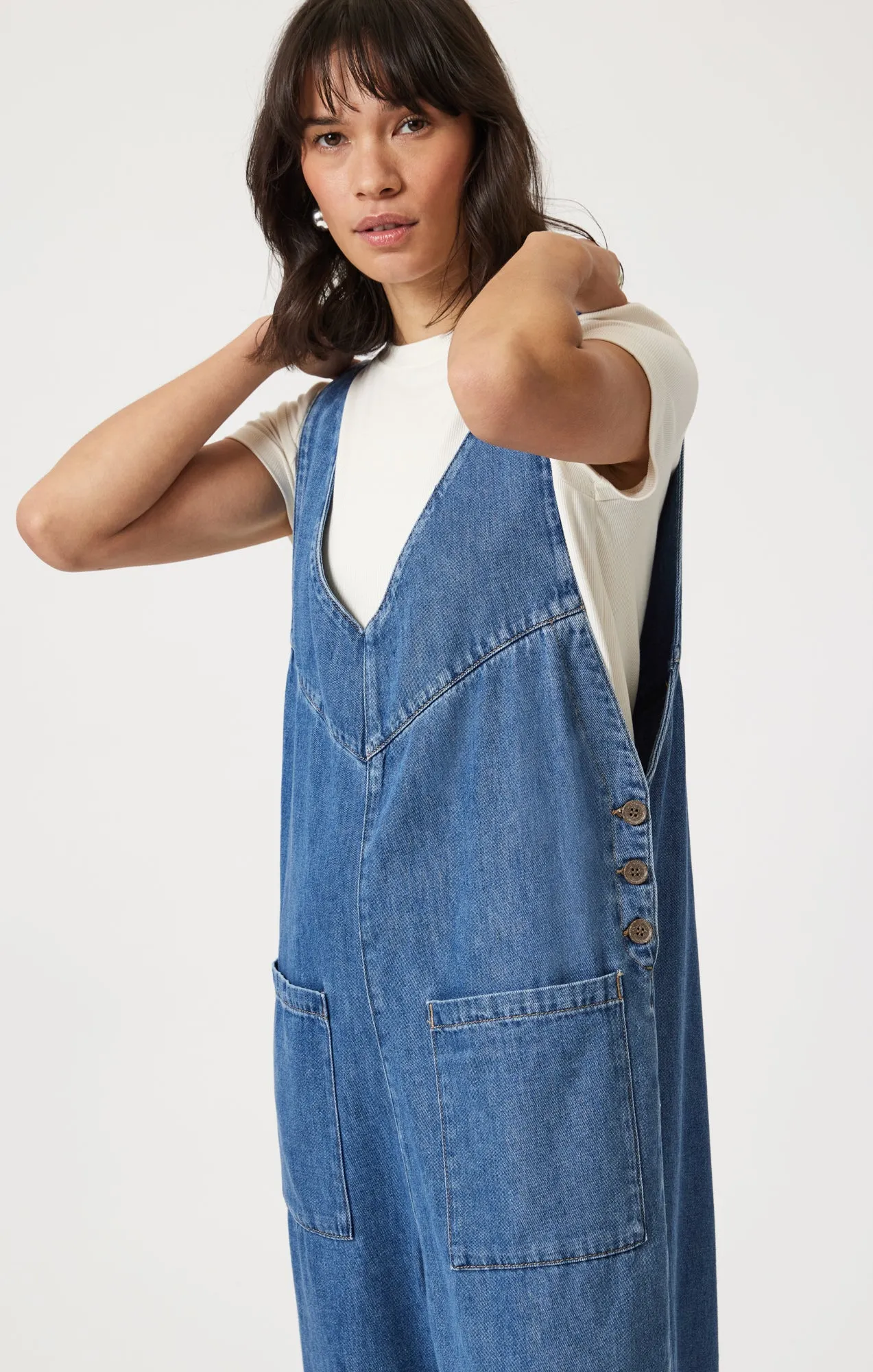 MYRA ROMPER IN MID BLUE WELL BLUE