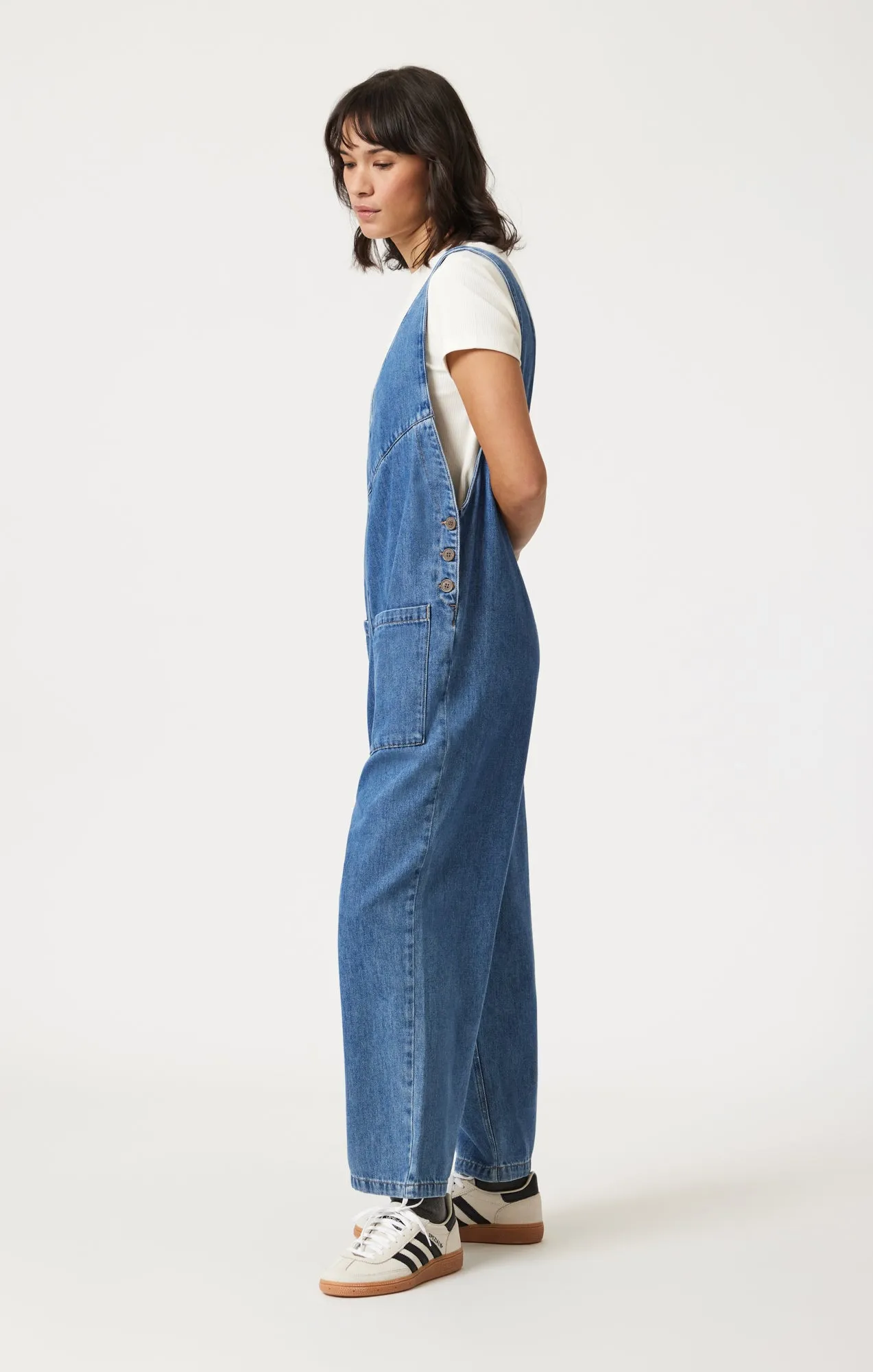 MYRA ROMPER IN MID BLUE WELL BLUE