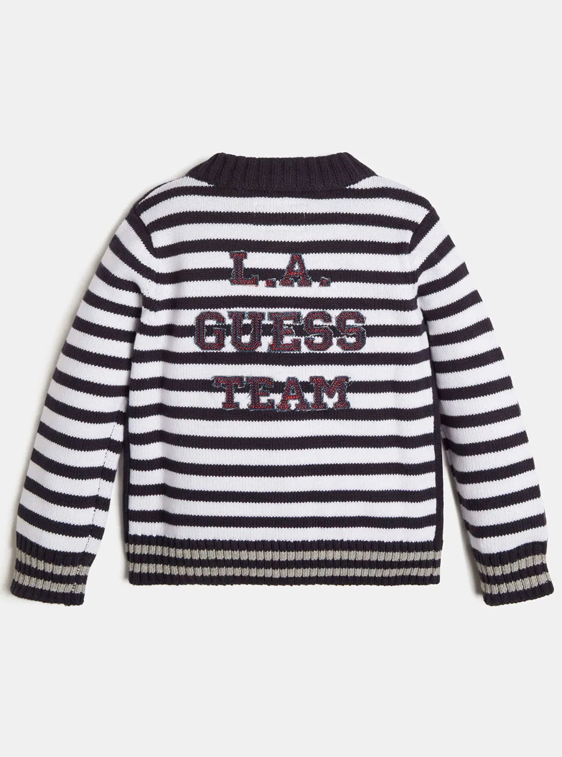 Navy Blue Stripe Logo Zip Jacket (2-7)