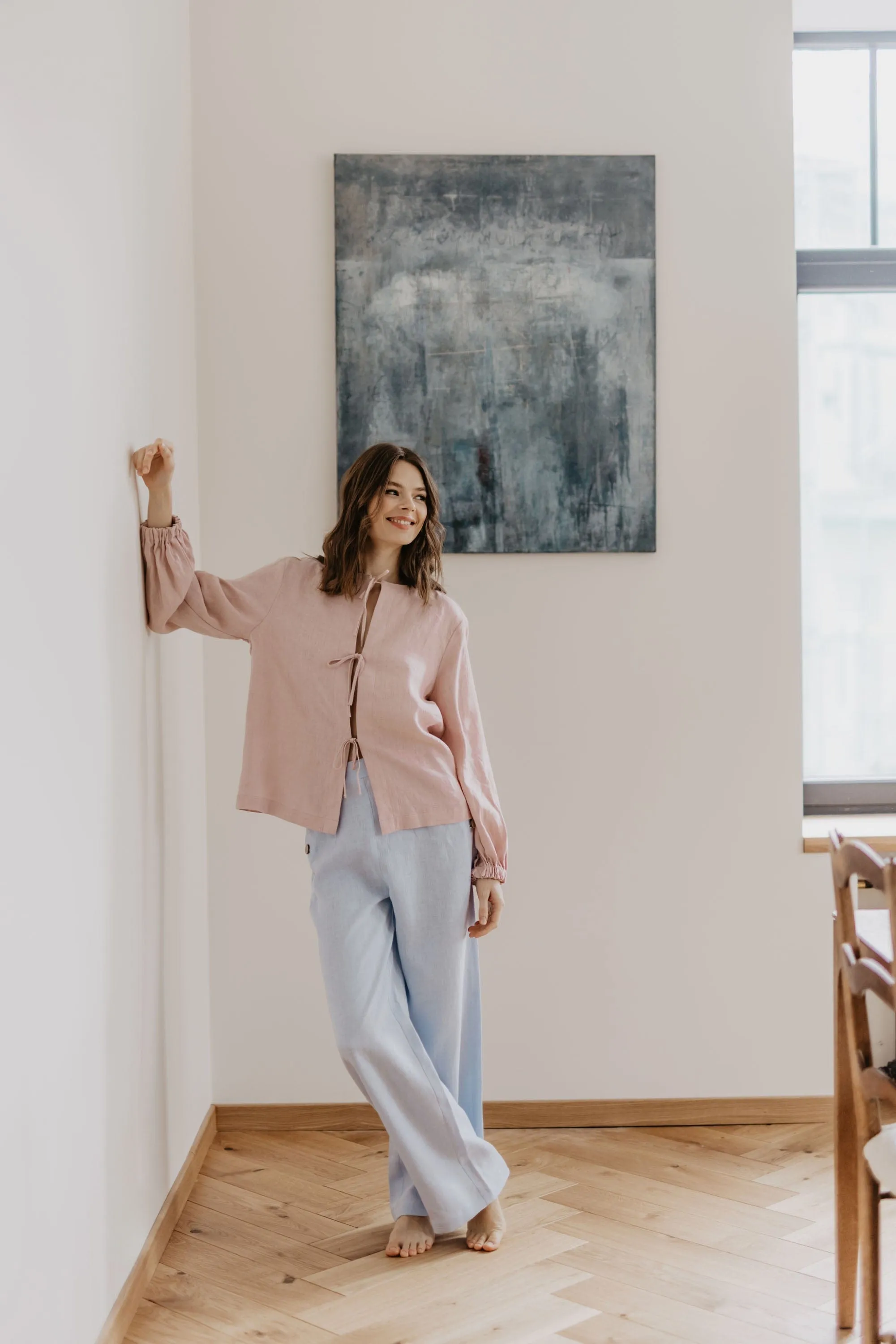 Nida Women's Linen Blouse | Multiple Colours