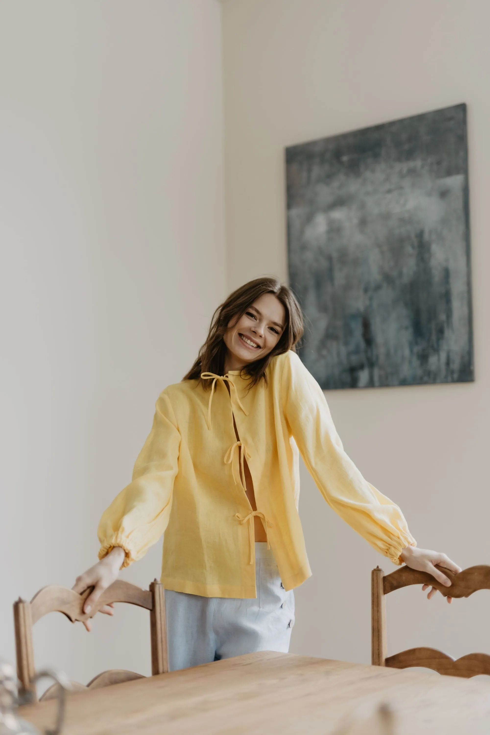 Nida Women's Linen Blouse | Multiple Colours