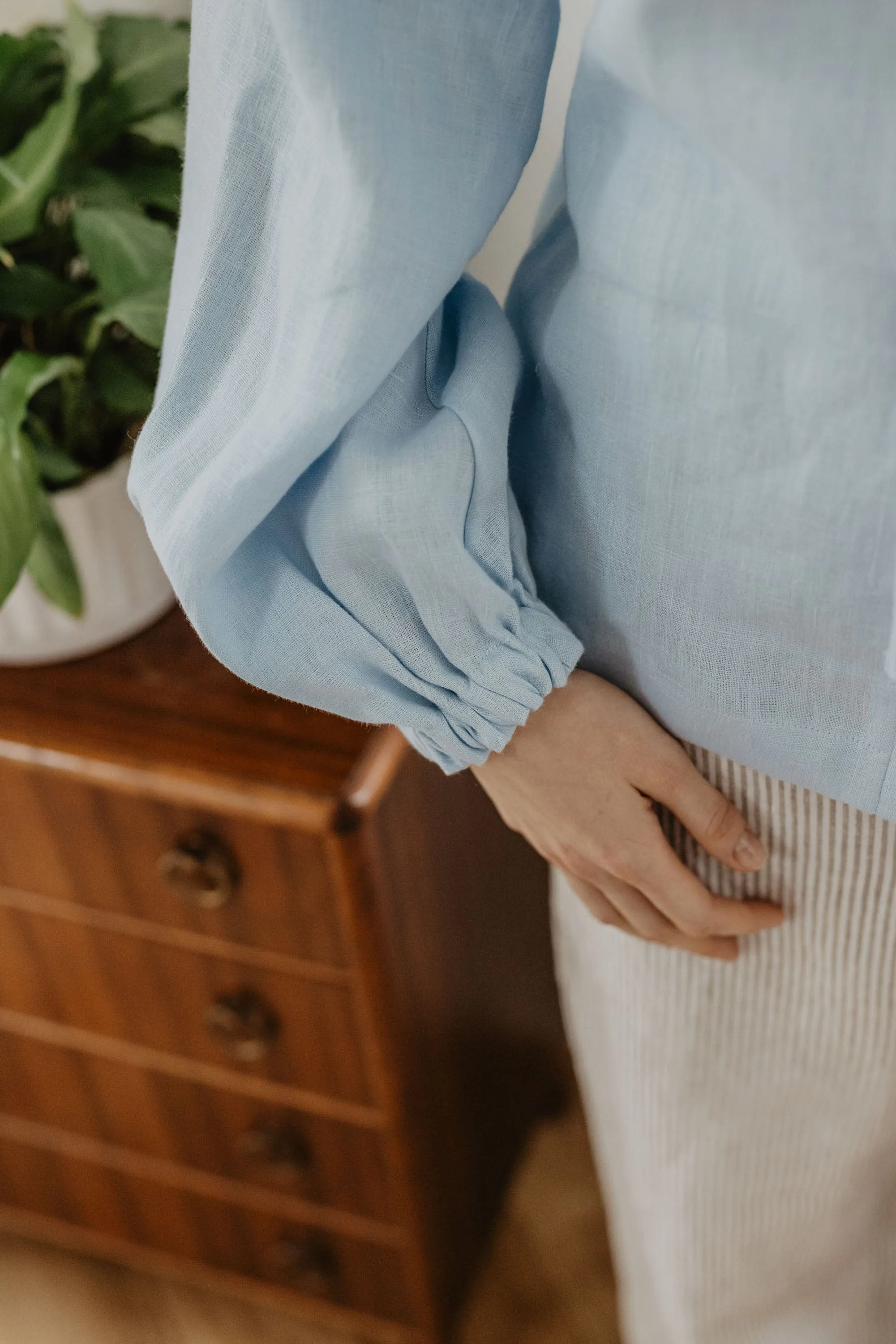 Nida Women's Linen Blouse | Multiple Colours