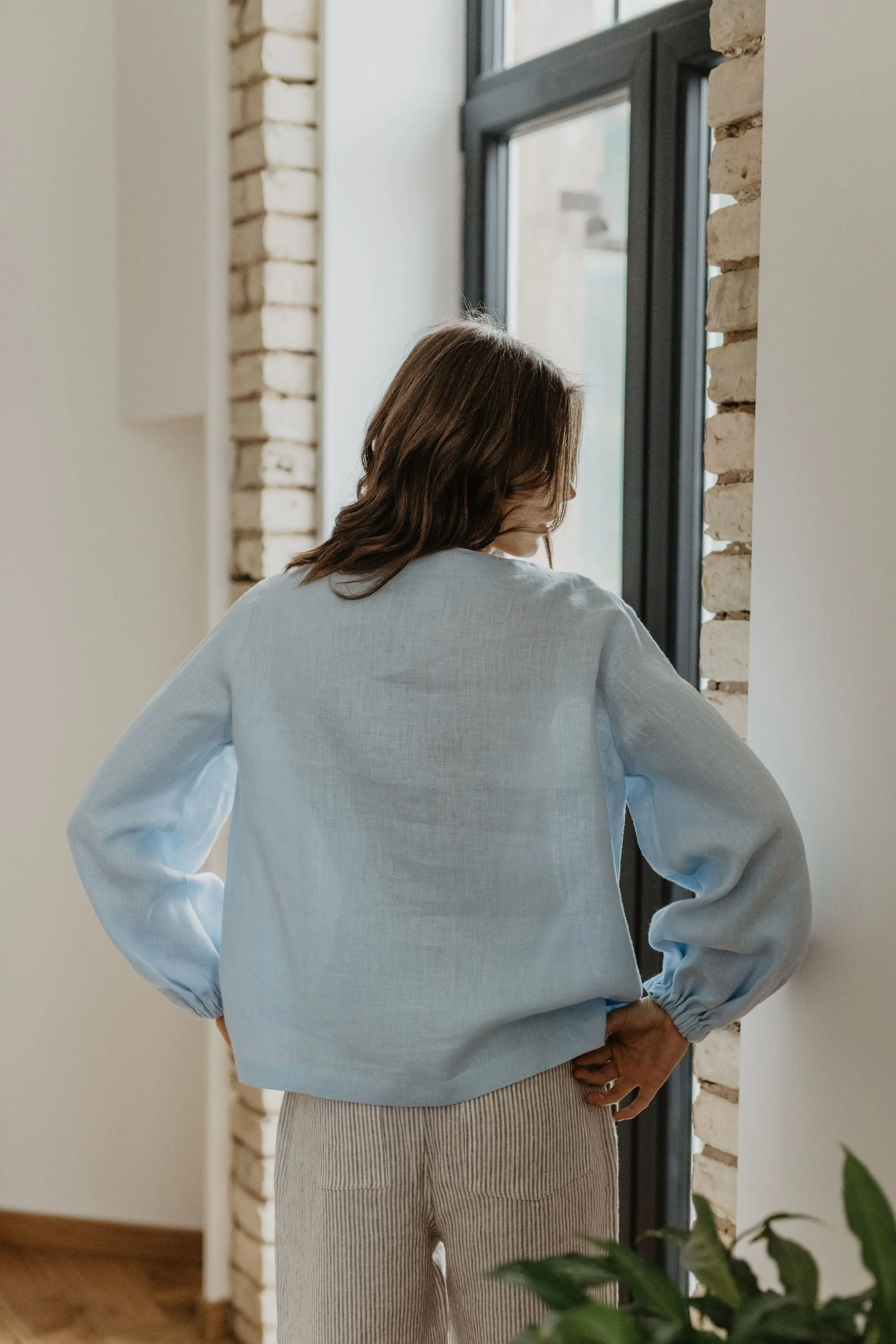 Nida Women's Linen Blouse | Multiple Colours