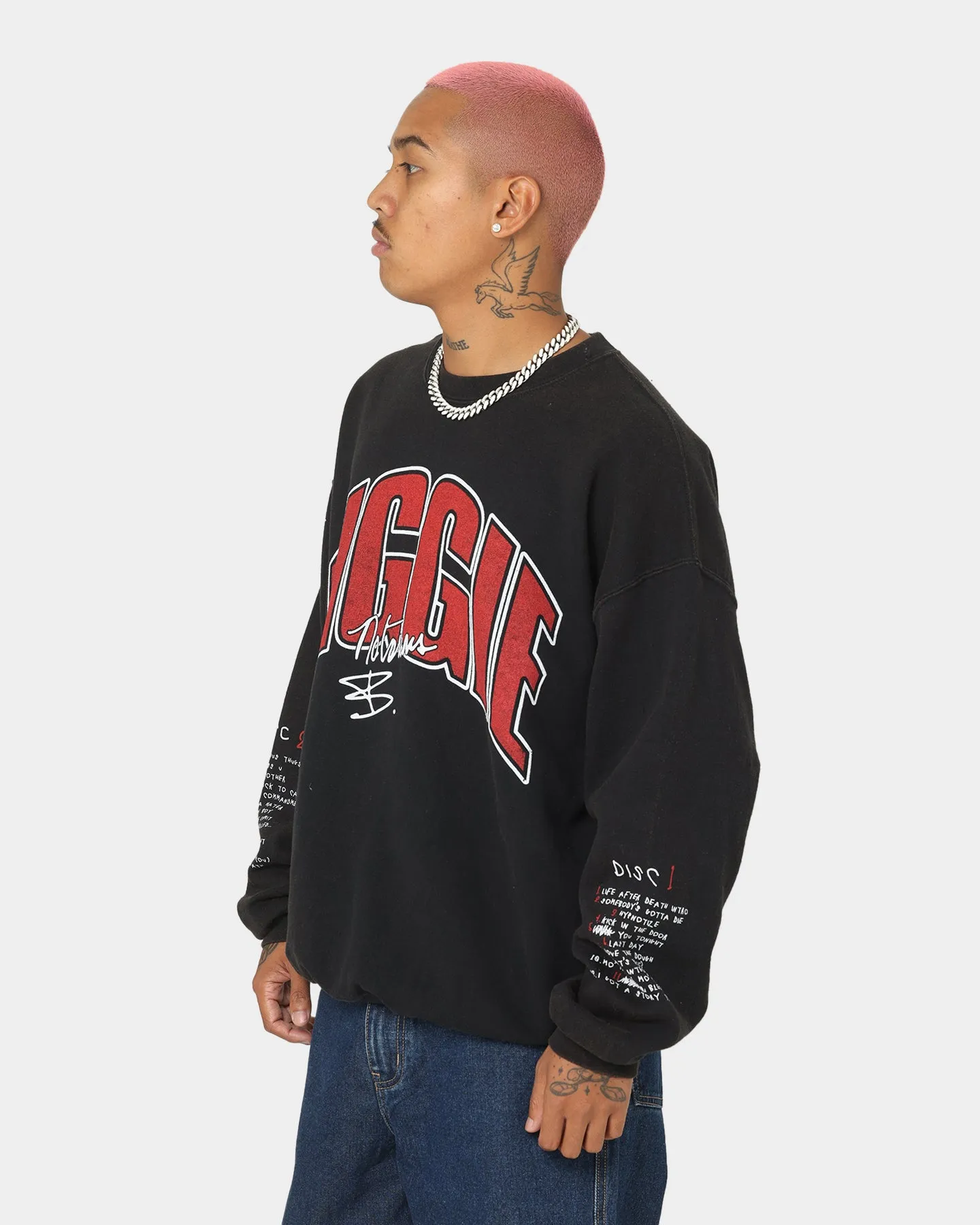 Notorious B.I.G Biggie Tracklist Crewneck Black