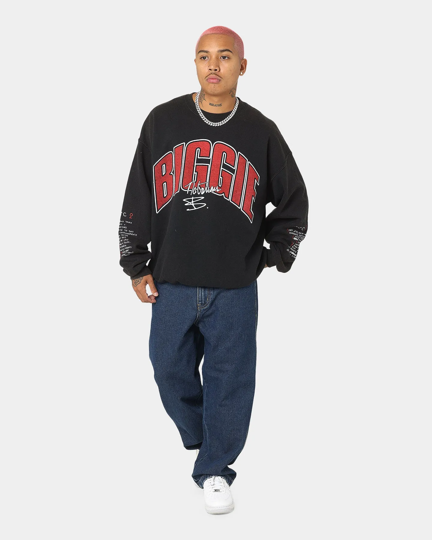 Notorious B.I.G Biggie Tracklist Crewneck Black