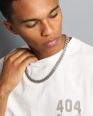 NXS 12mm Diamond Cuban Link Chain Iced White Gold