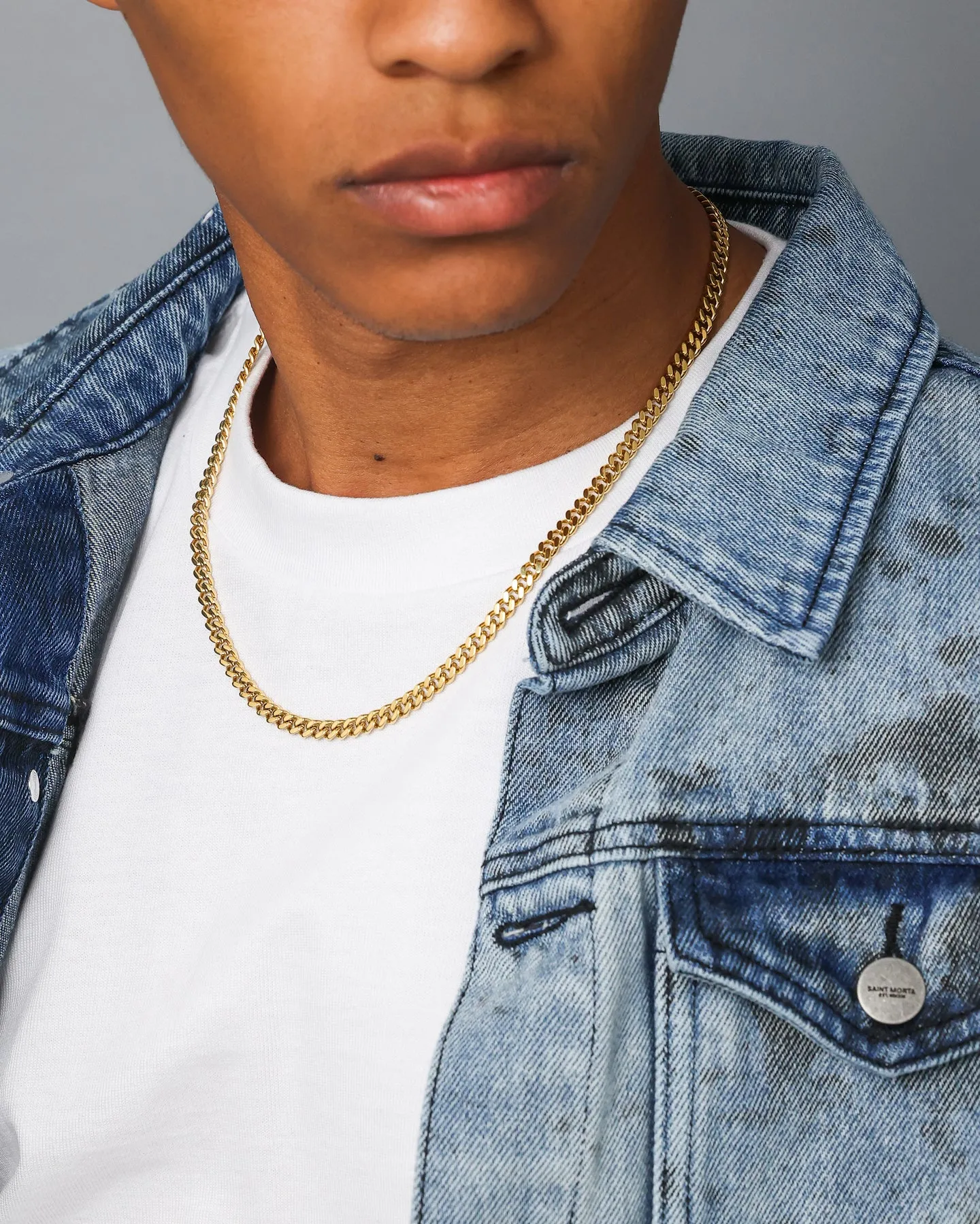 NXS 5mm Cuban Link Chain Gold