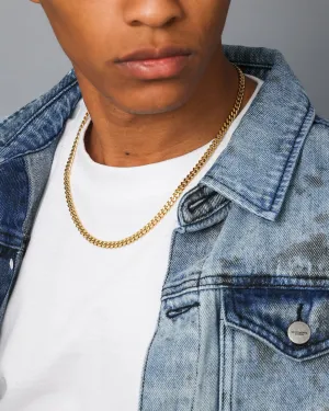 NXS 5mm Cuban Link Chain Gold
