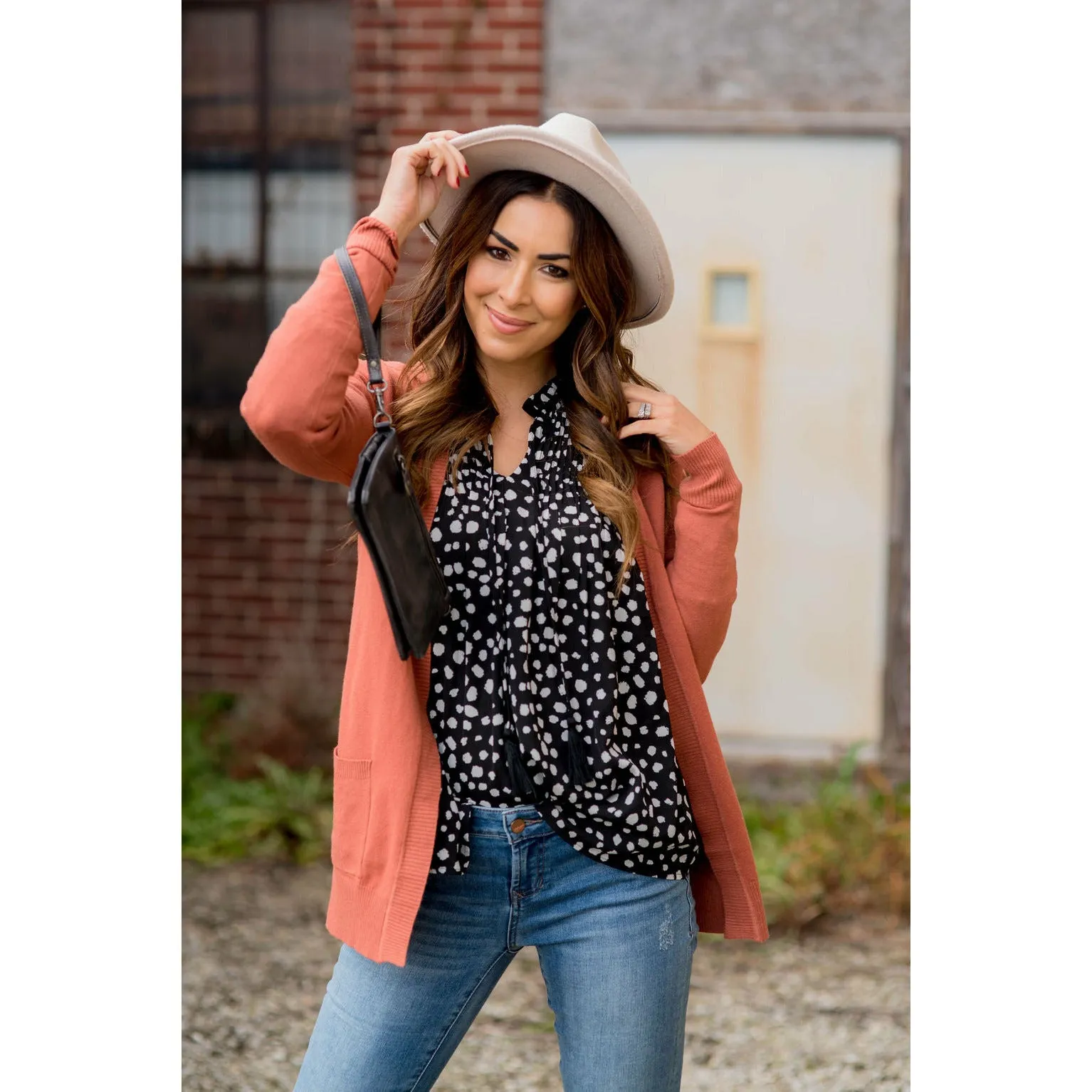 On-the-Go Cheetah Tie Blouse