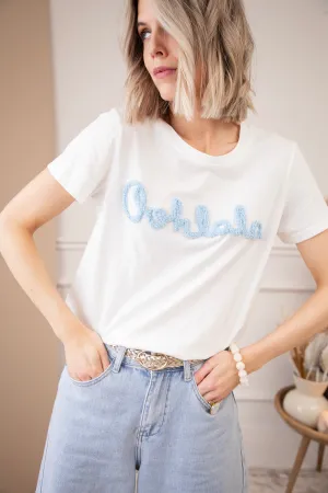 Oohlala White/Blue - T-Shirt