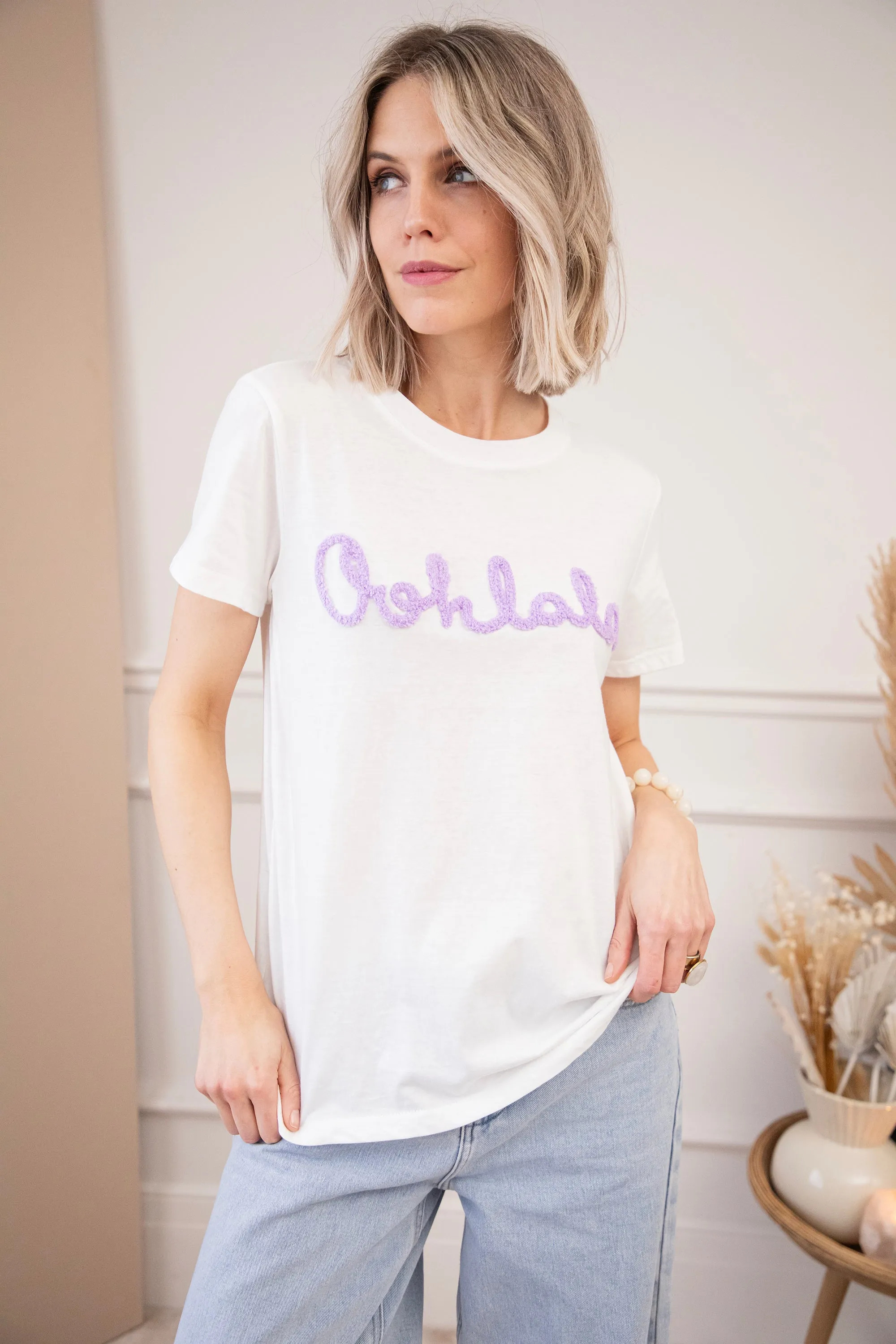 Oohlala White/Lila - T-Shirt