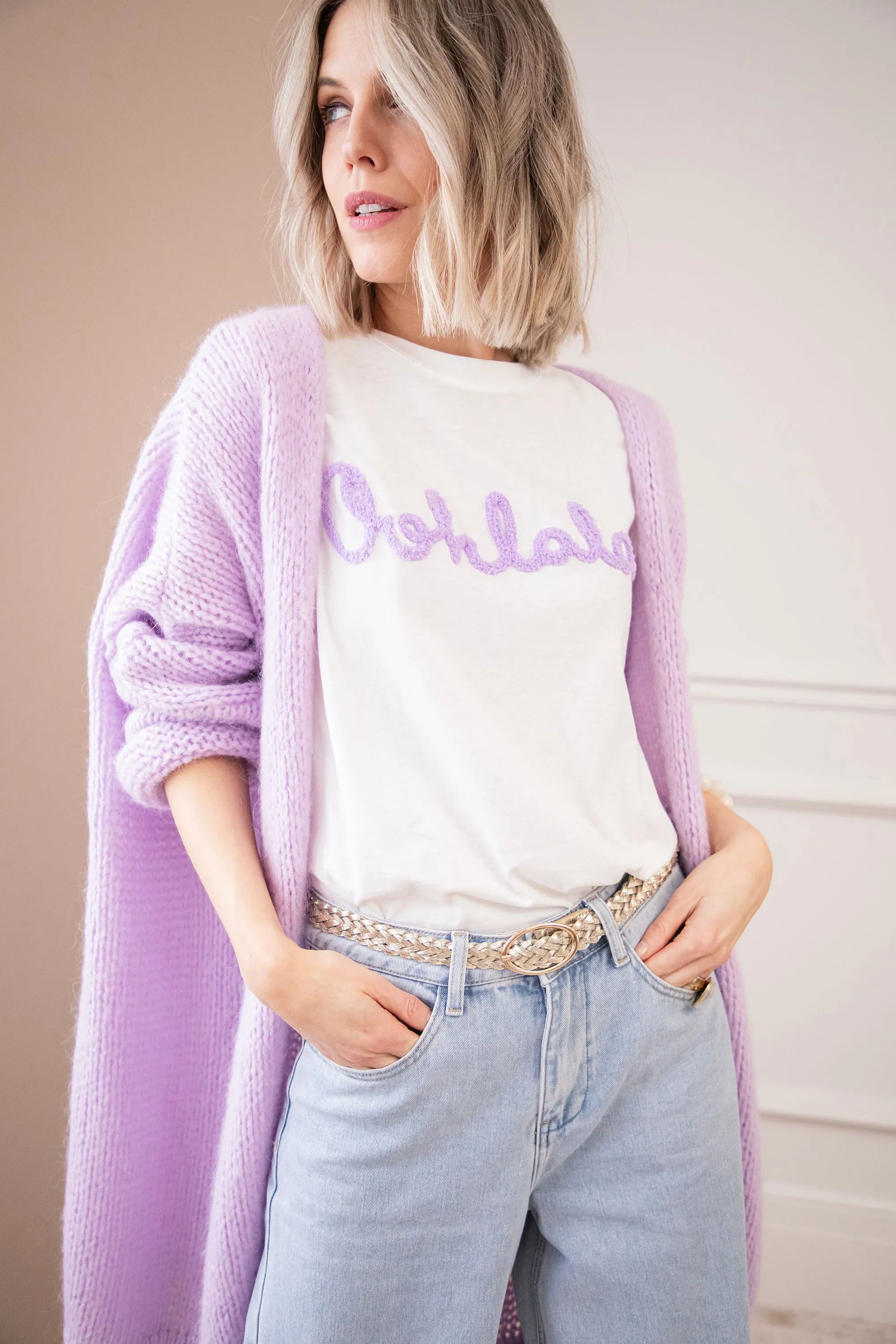 Oohlala White/Lila - T-Shirt