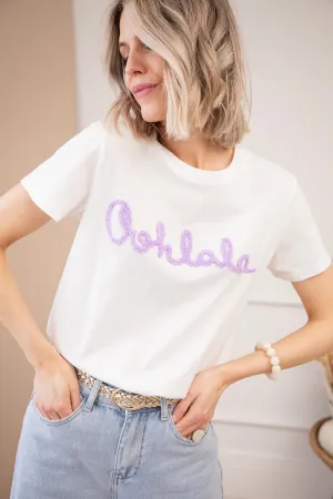 Oohlala White/Lila - T-Shirt