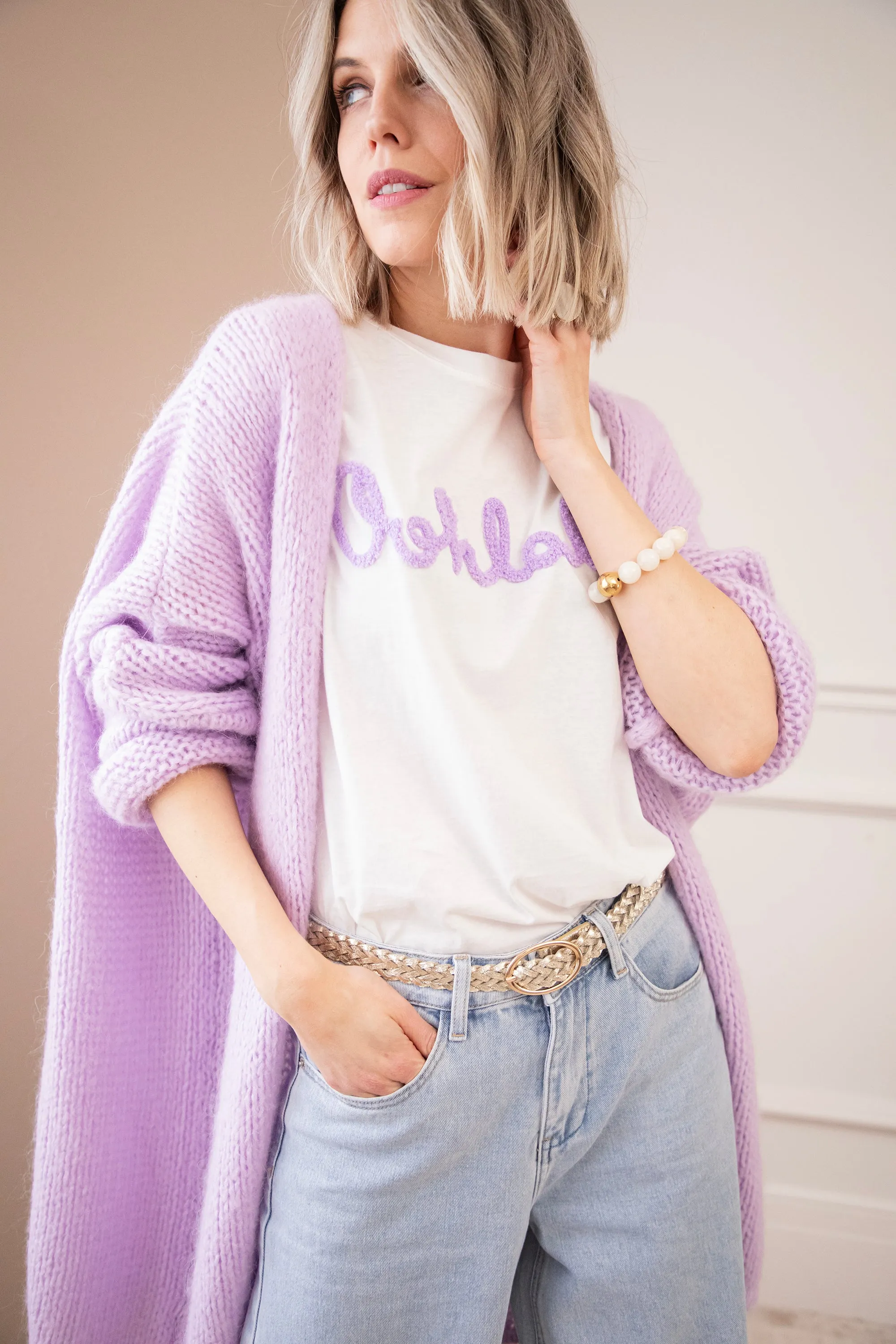 Oohlala White/Lila - T-Shirt