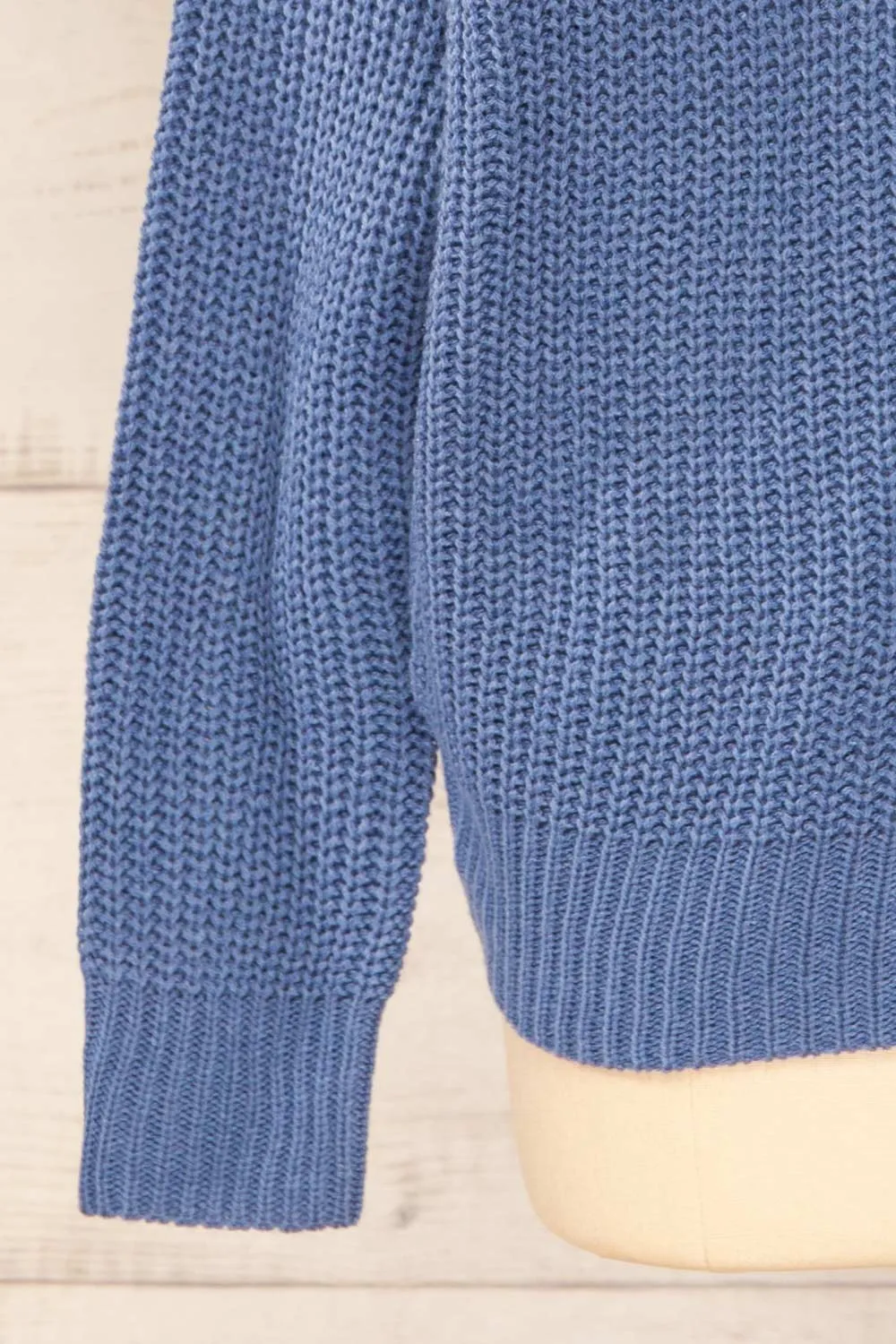 Patras Blue | V-Neck Knitted Sweater