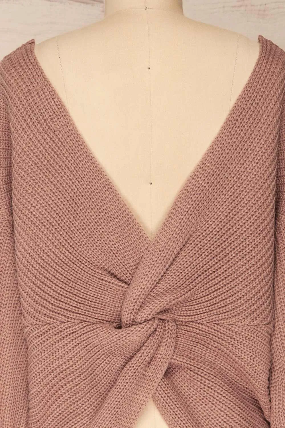 Patras Mauve | V-Neck Knitted Sweater
