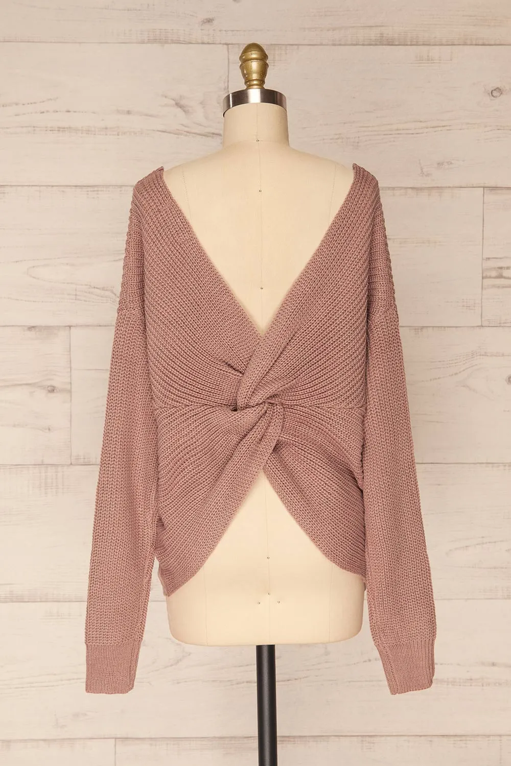 Patras Mauve | V-Neck Knitted Sweater