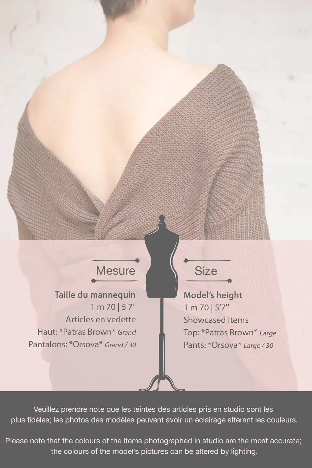 Patras Taupe | V-Neck Knitted Sweater