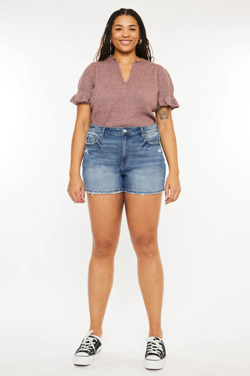 Phyllis High Rise Mom Shorts (Plus Size)