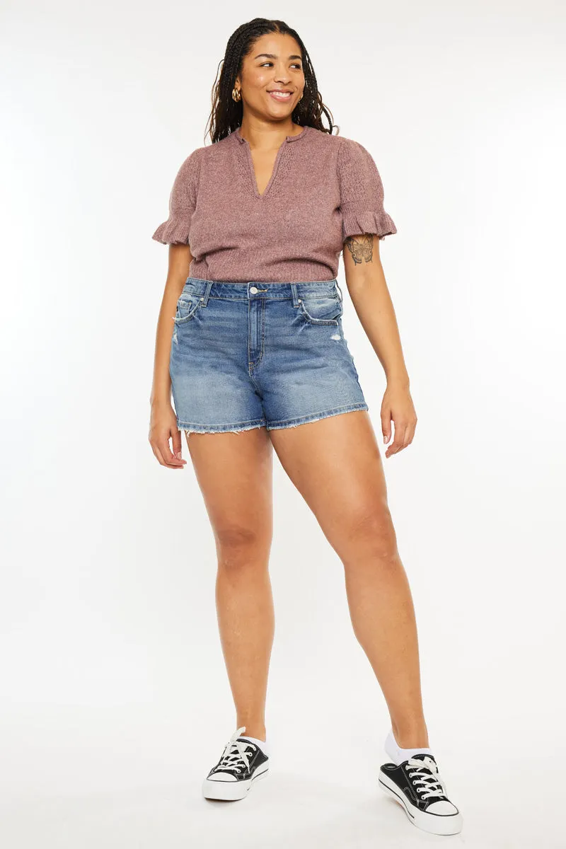 Phyllis High Rise Mom Shorts (Plus Size)