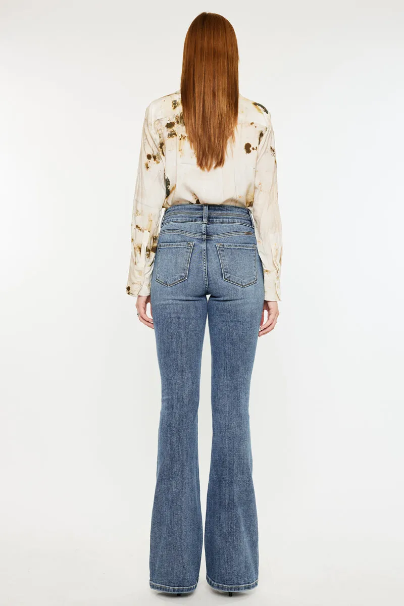 Raven High Rise Skinny Bootcut Jeans