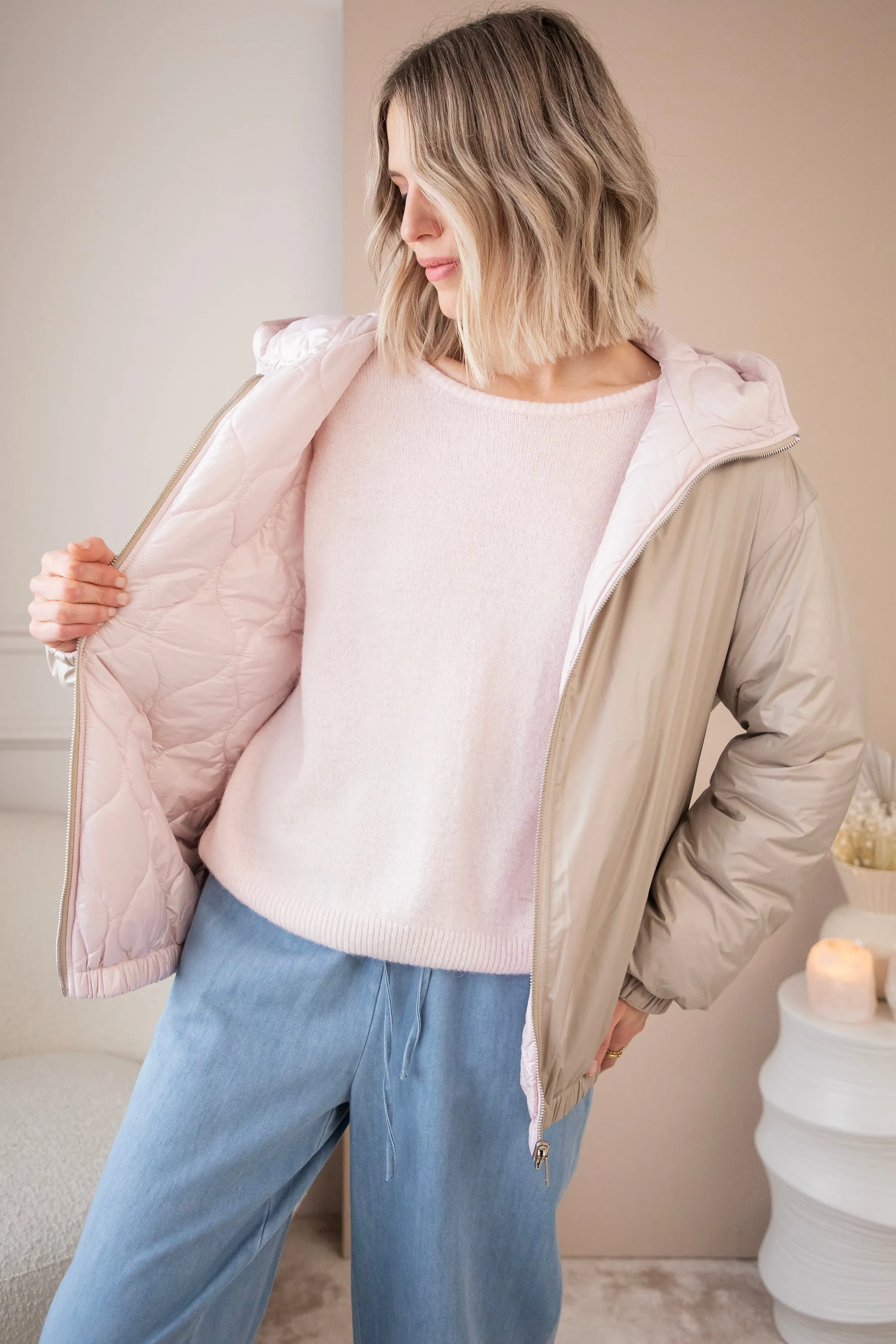 Reversible Femmy Beige/Pink - Jacket