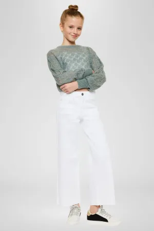 Rue High Rise Kids Cropped Wide Leg