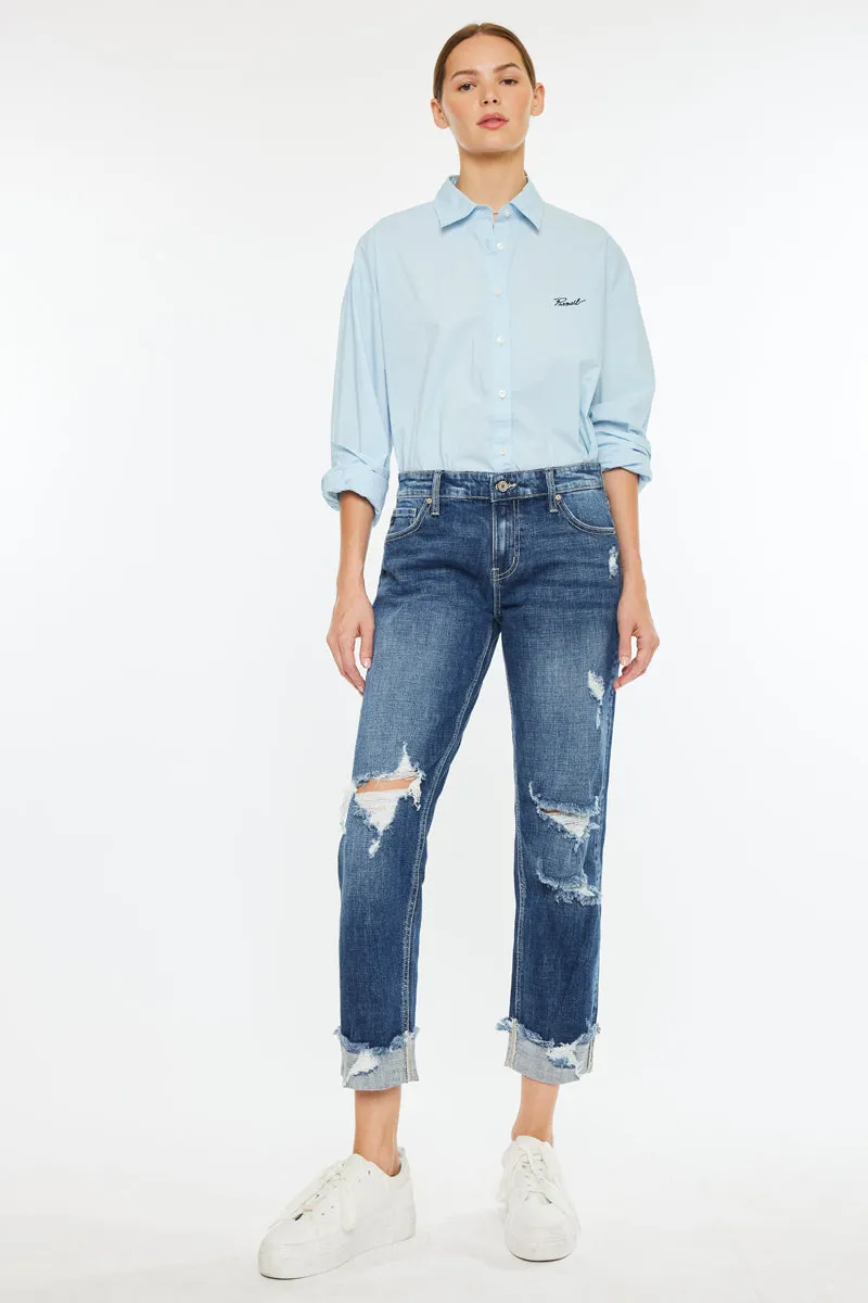 Russell Mid Rise Boyfriend Jeans