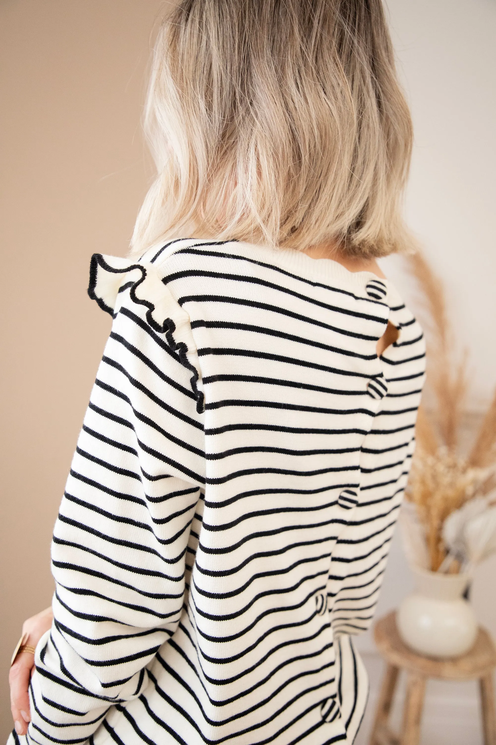 Rylie Stripe Black - Trui