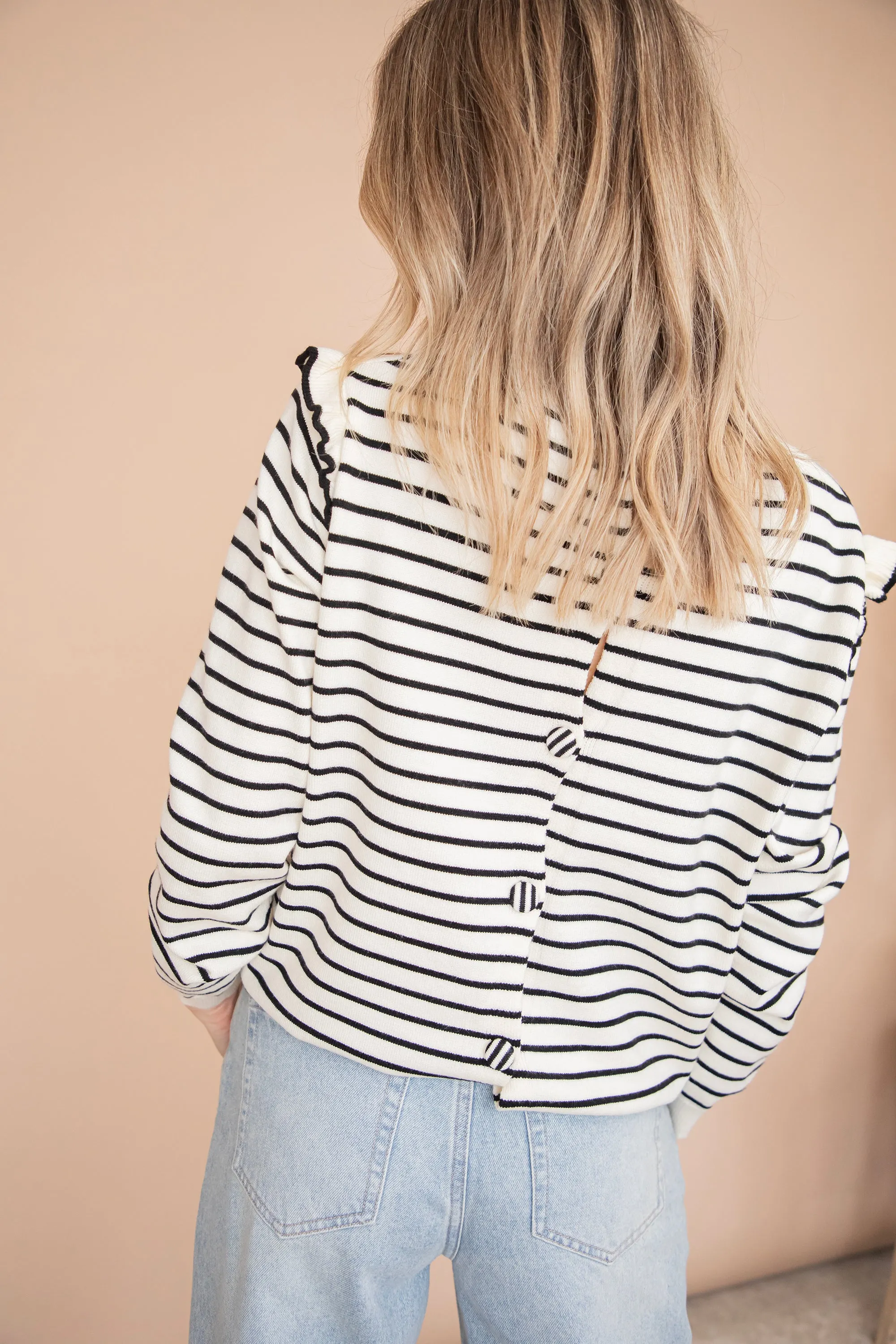 Rylie Stripe Black - Trui